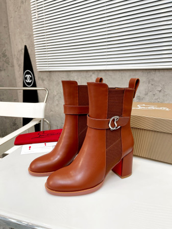UA Ch**an Louboutin (CL) launched a new collection of chunky heeled platform boots