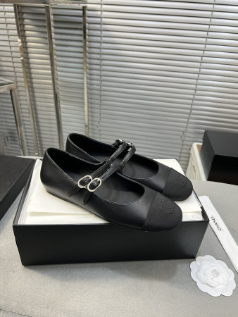 UA Ch*el MARY JANES  Lambskin & Grosgrain