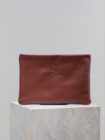 Y*L CALYPSO large pouch in lambskin 30x22x3cm