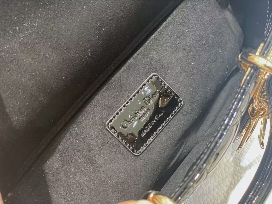 D*0r SMALL LADY D-JOY BAG BLACK  22x6x12cm