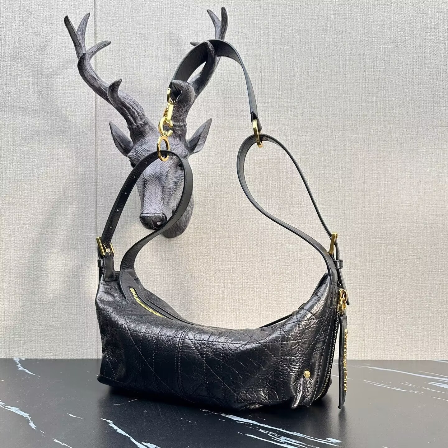 D*0r Small D-Journey Bag in Crinkled Calfskin 25.5 x 14.5 x 14 cm