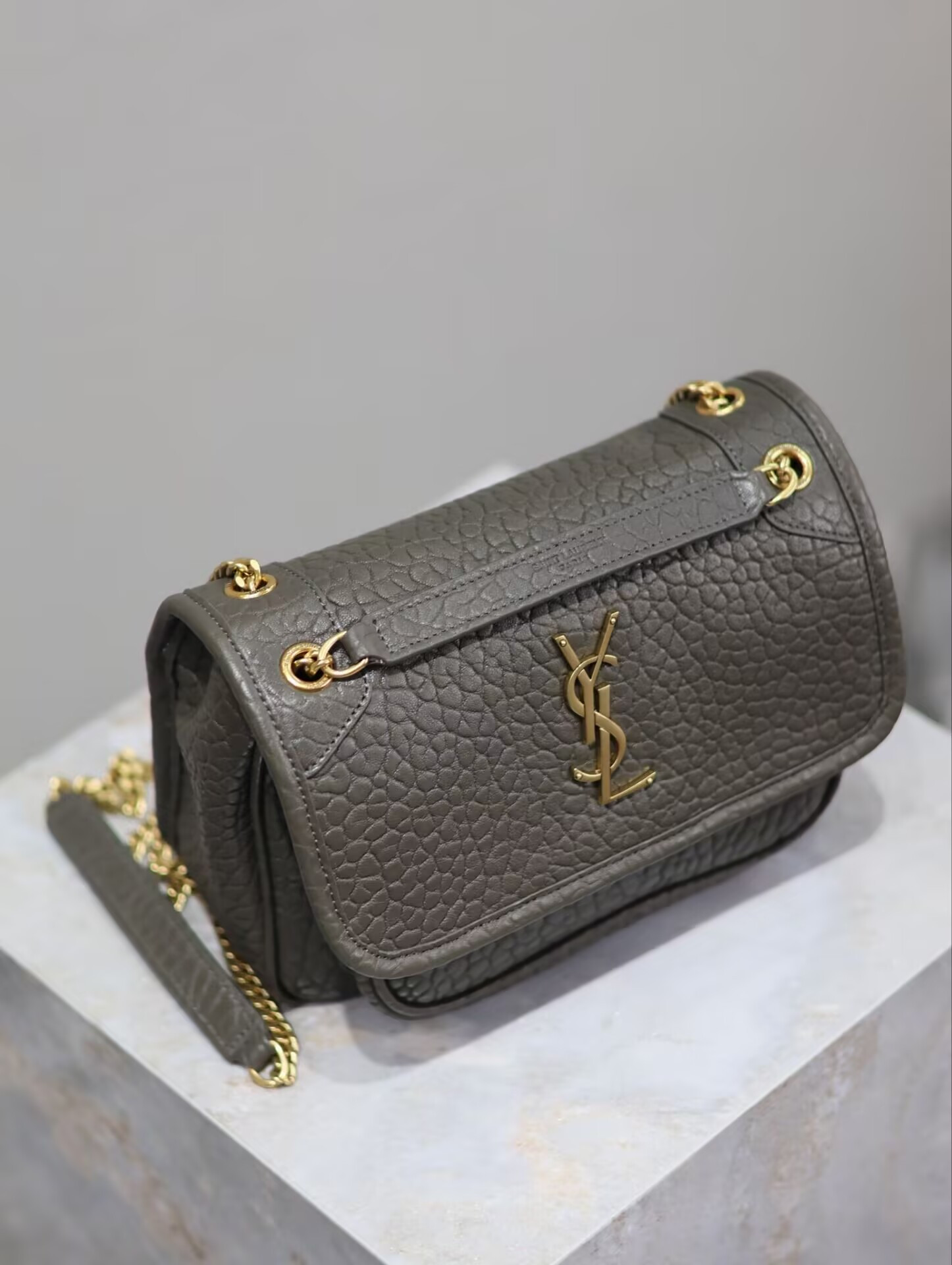 Y*L Niki Mini in grained lambskin 828736 12.5x18x5cm