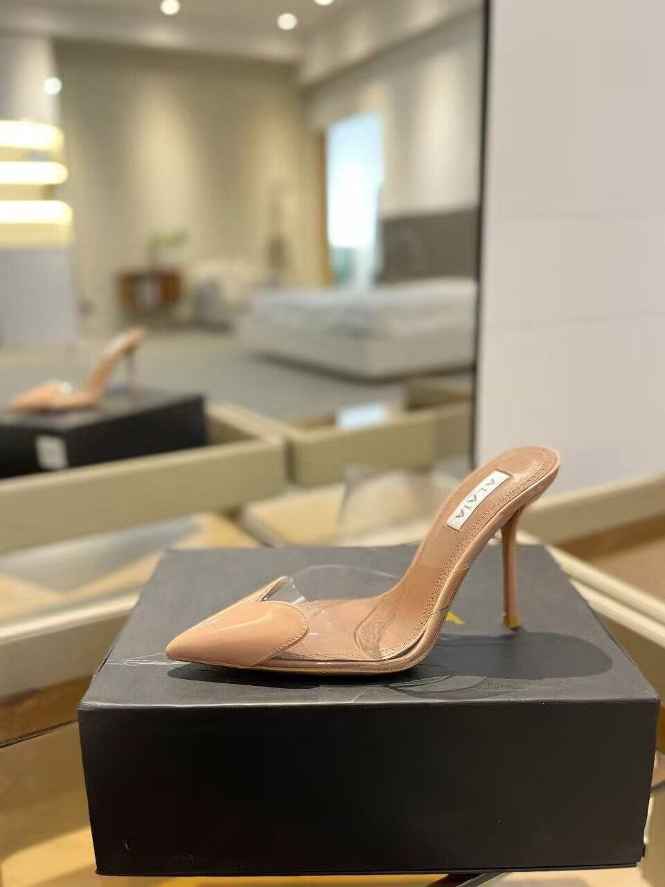 UA ALAÏA Le Coeur Mule Heart-Toe Slingback Pump 10.5cm Heel