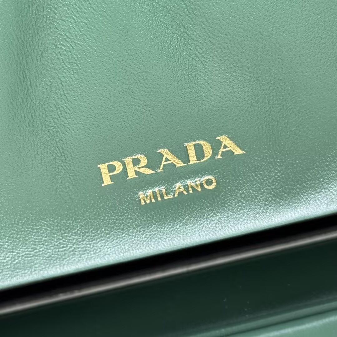 Pra*a Slouchy Lambskin Leather Shoulder Bag 25x18.5x11.5cm