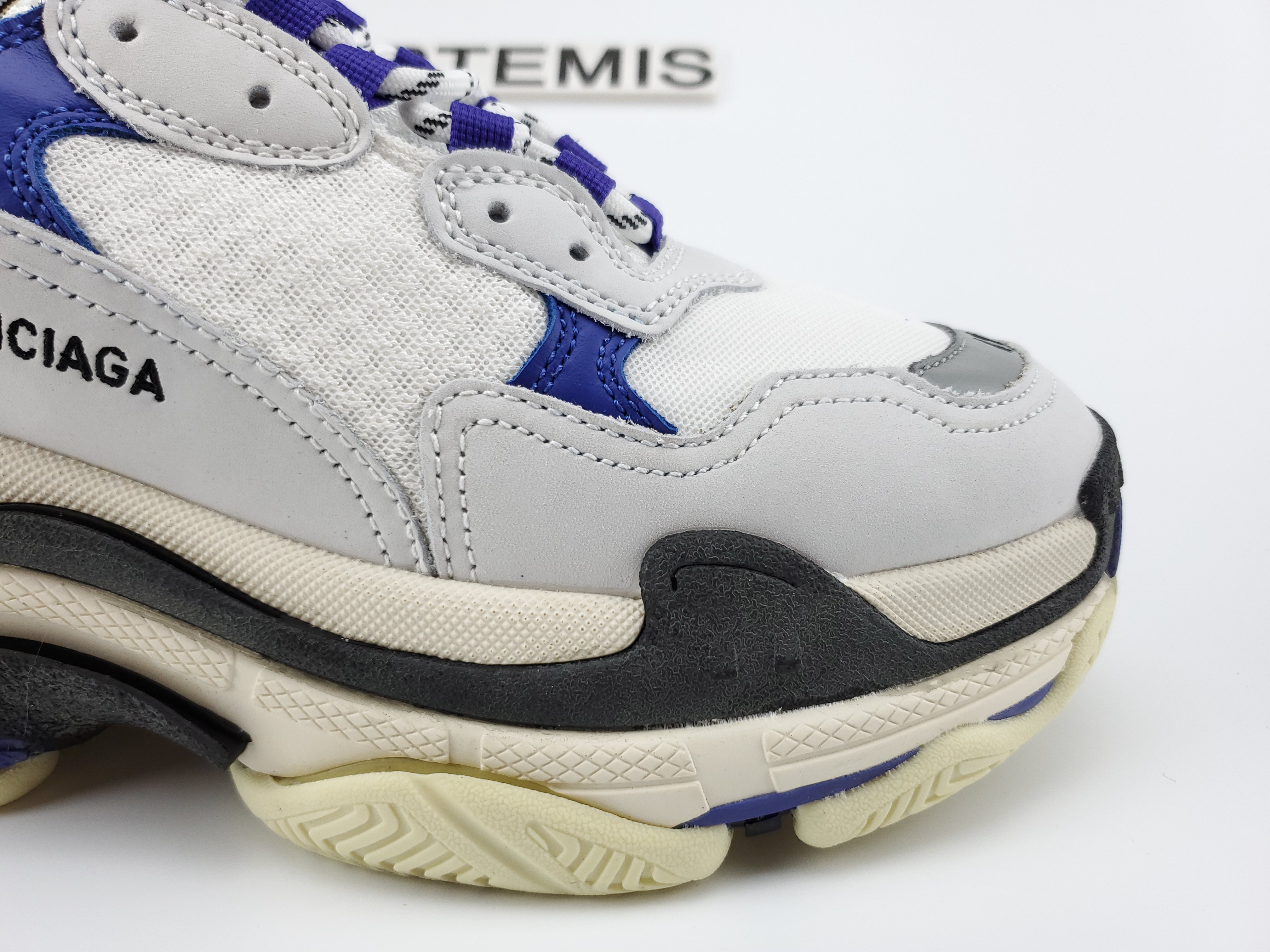 Balenciga Triple S Blanc/Bleu-Violet