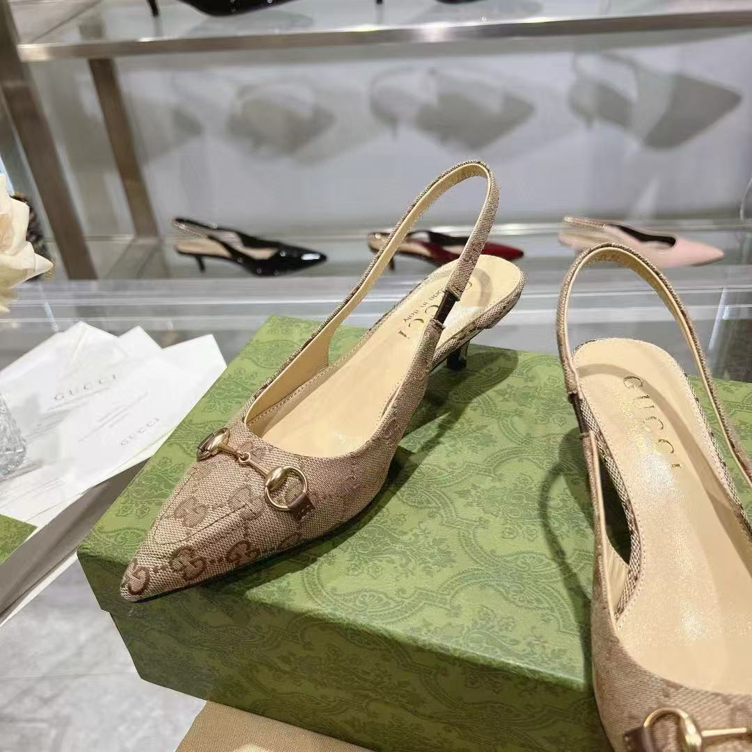 UA G*u*i HORSEBIT SLINGBACK PUMP LOW HEEL