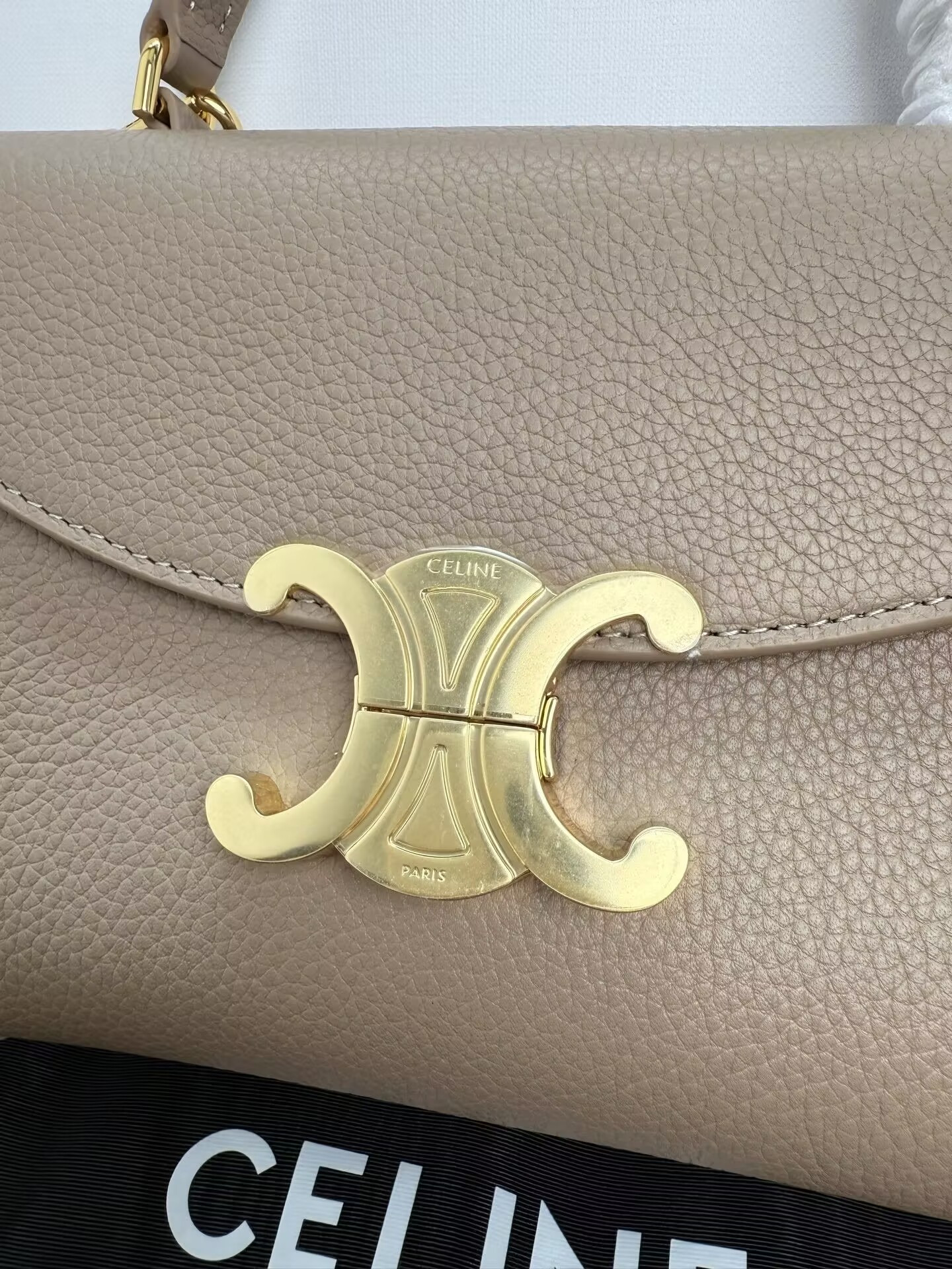 Ce**e Teen Nino Bag In S*pple Graind Calfskin 20.5x13x8cm