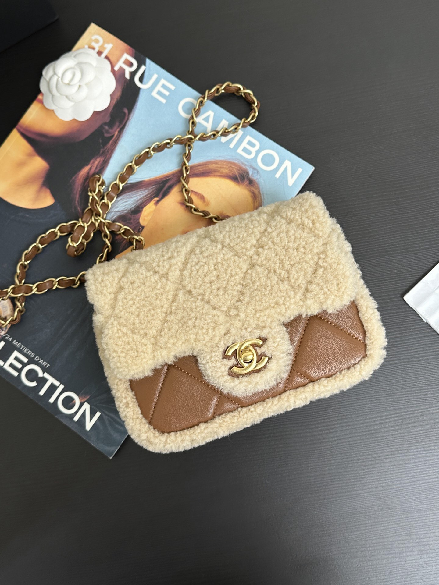 Ch*el Mini Flap Bag 12 x 18 x 6cm