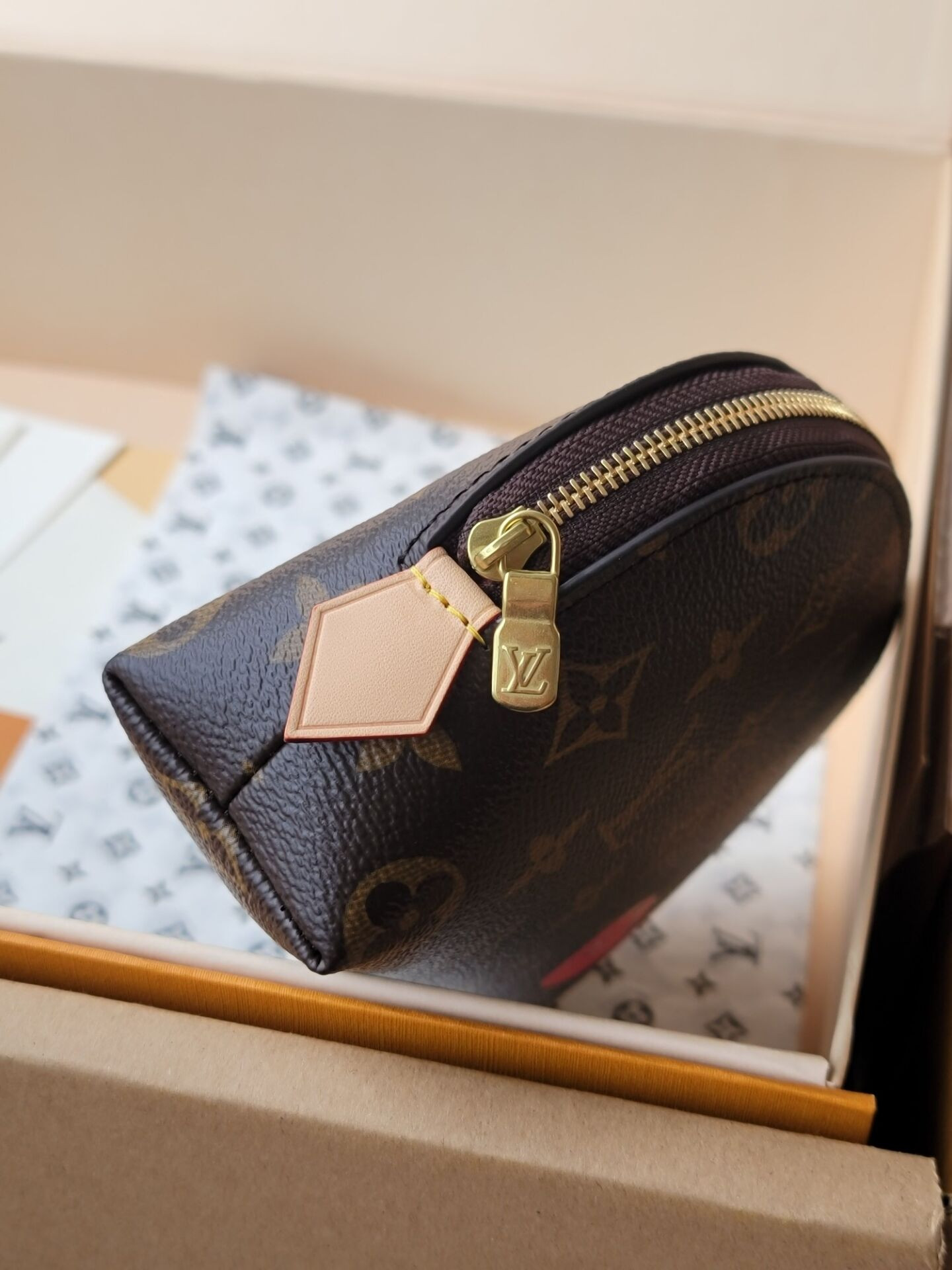 LV x TM Cosmetic Pouch PM M13766 17x12x6cm