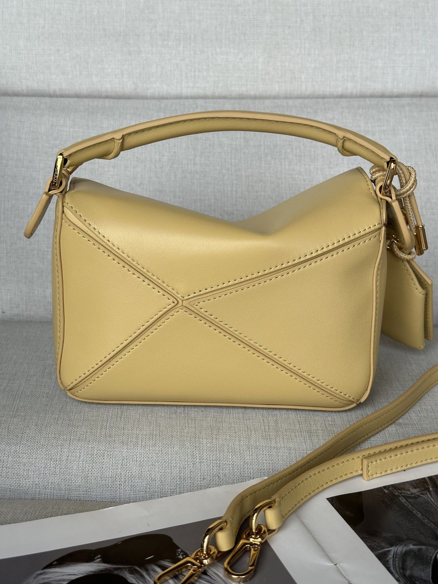 L0ew* Mini Featherlight Puzzle Bag Nappa Lambskin 18x12.5x8cm