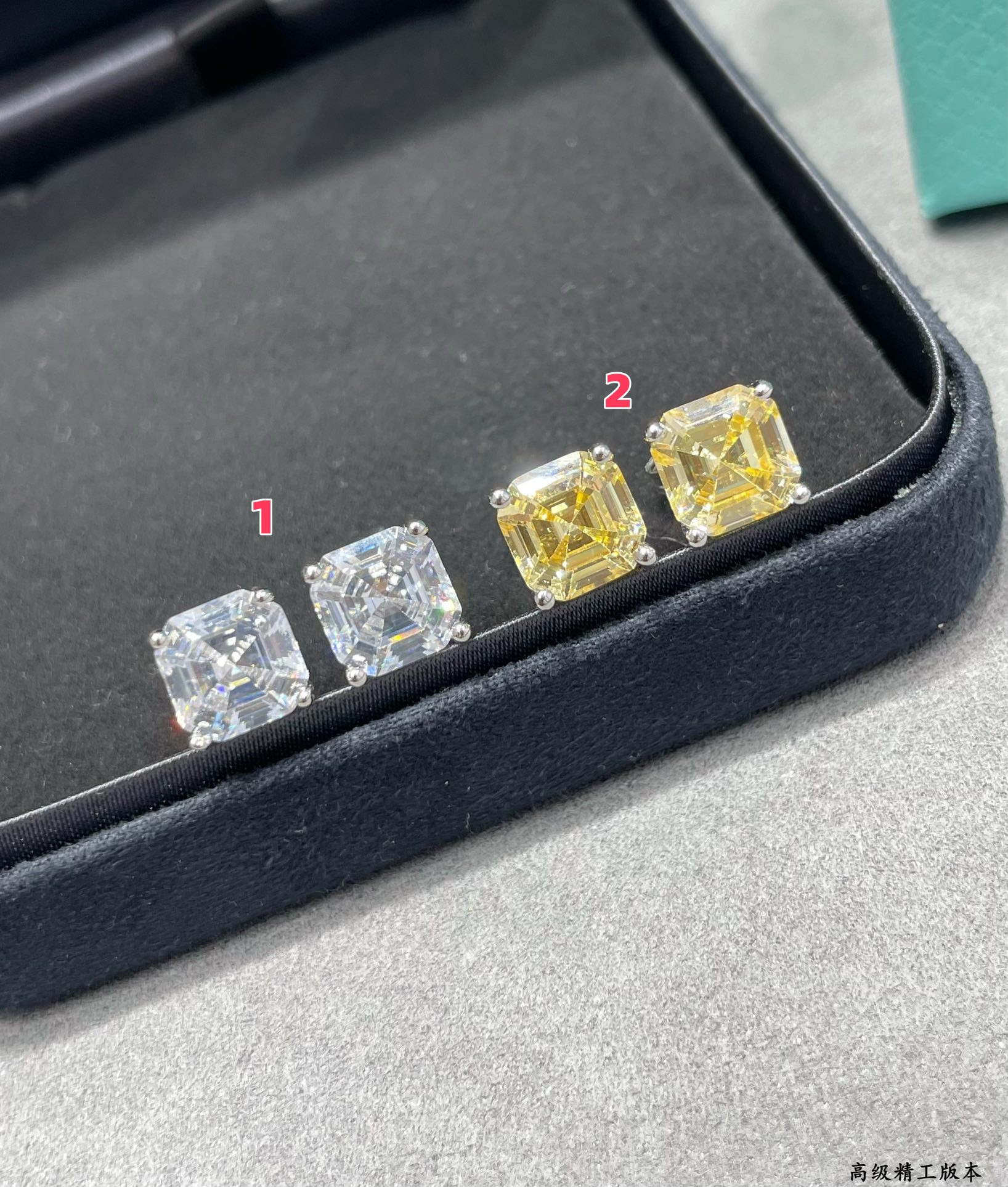 T*f*ny & Co. Four-Prong Stud Earrings 7x7mm Ag925