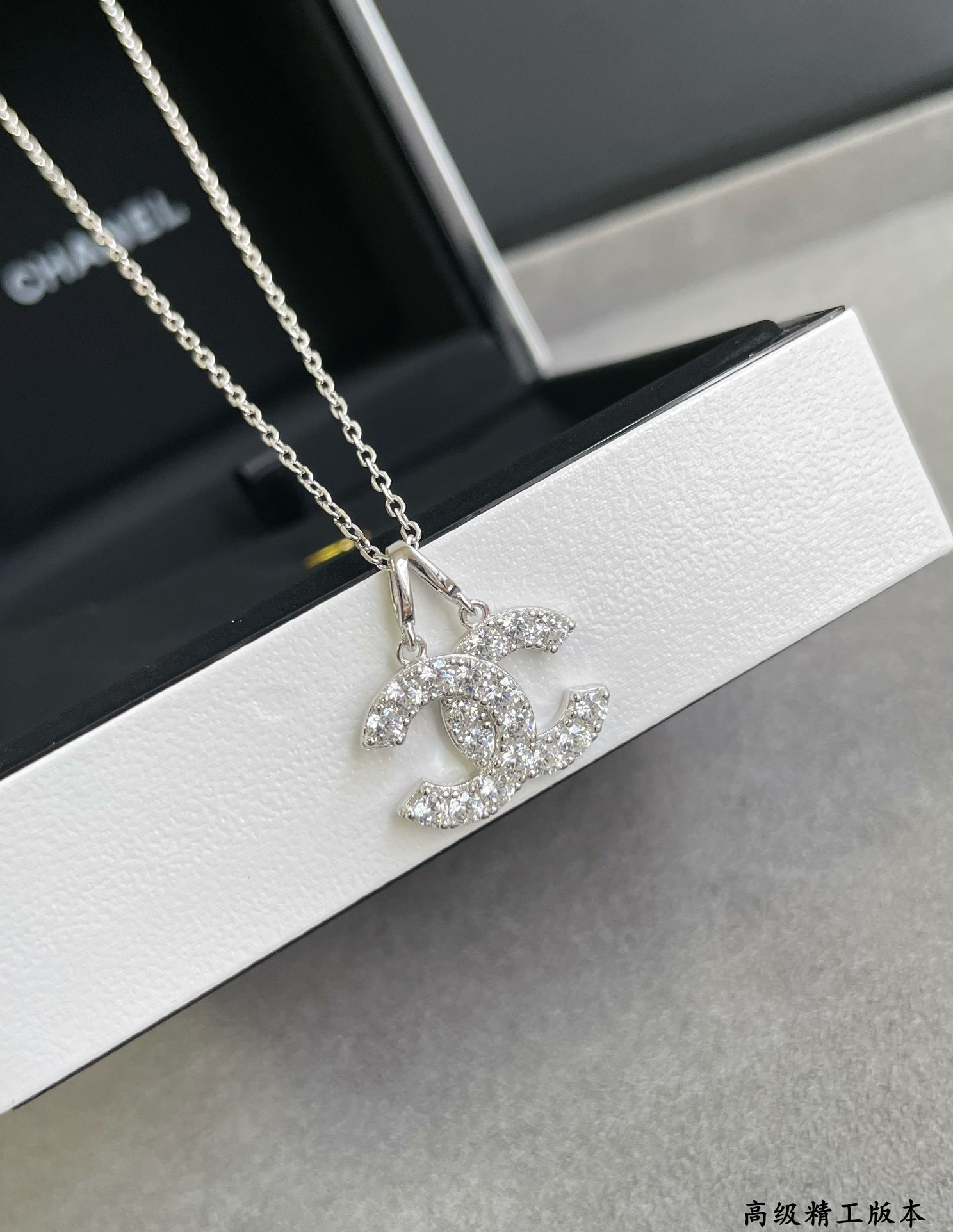 Ch*el Double C Necklace