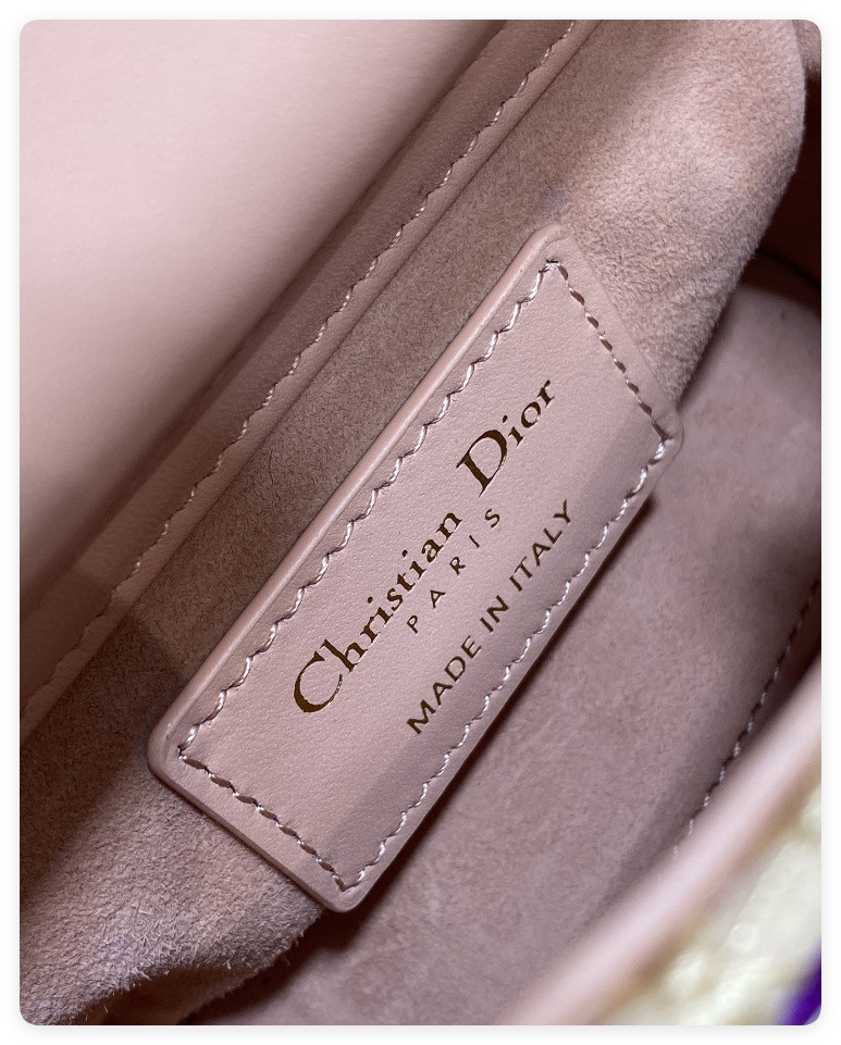 D*0r Artistic Limited Edition Three-Gusset Lady D*0r Micro Bag with Heavy Bead Embroidery 12x10x5cm