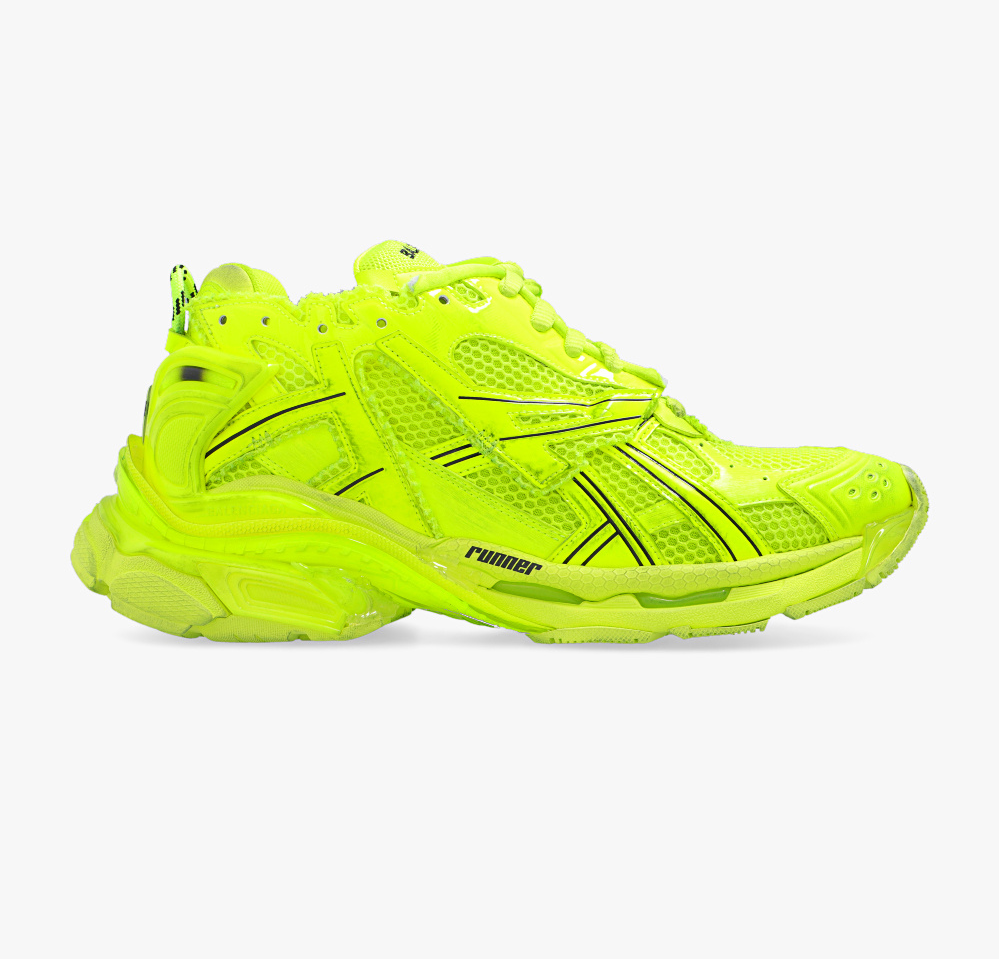Balenciga Runner Sneaker in Neon Yellow