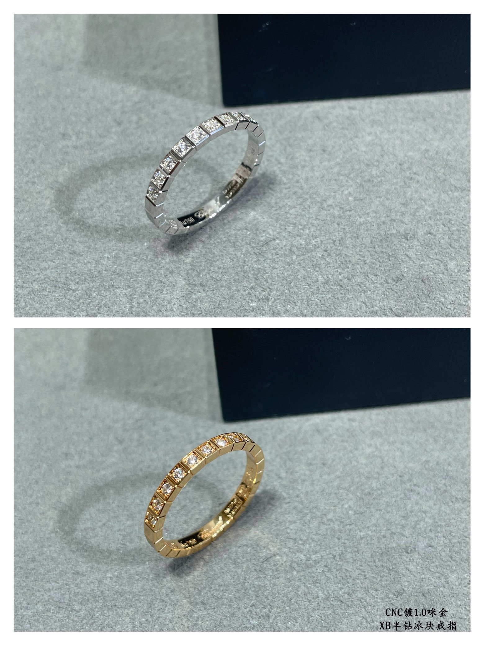 chopard half Di*m*nd ice cube ring