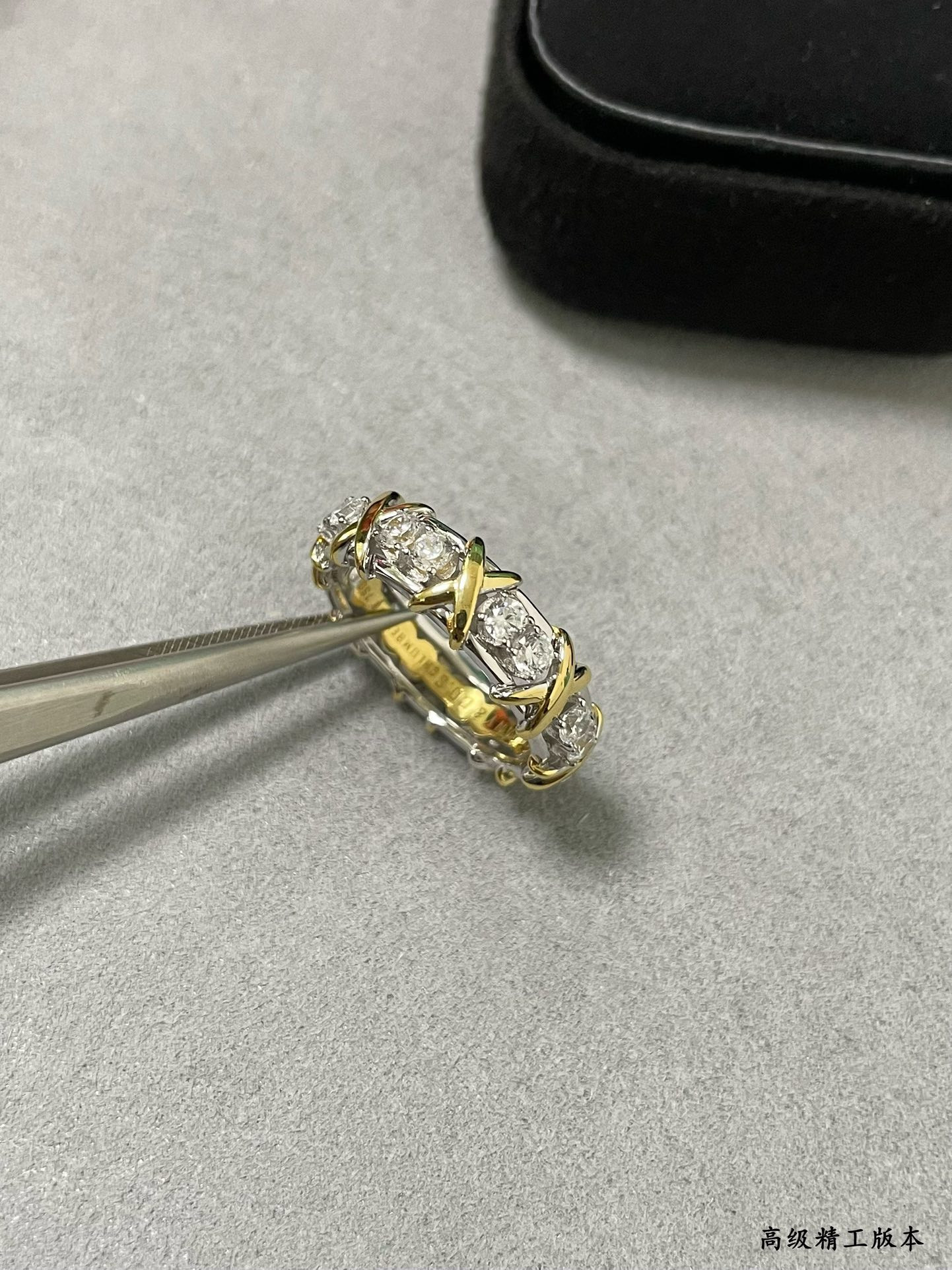 T*f*ny & Co. Crossed Double Tone Ring