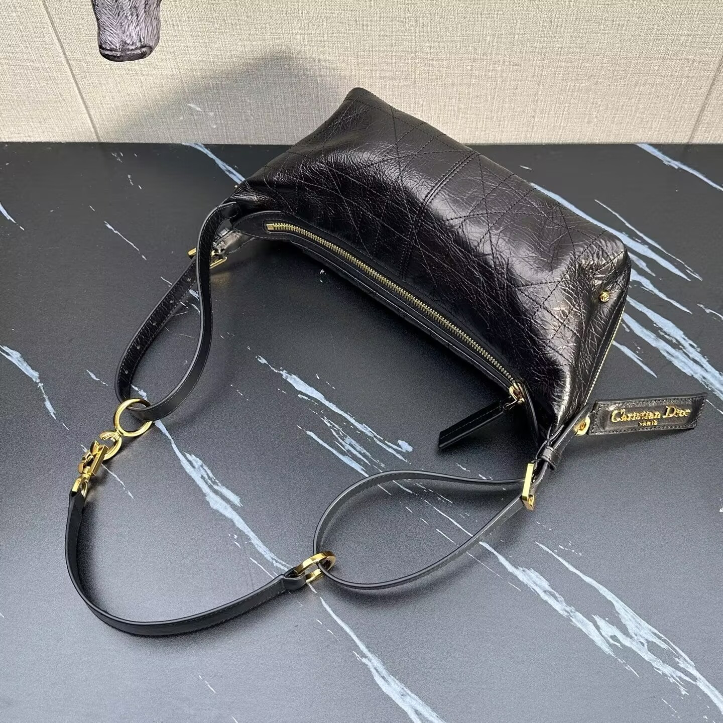 D*0r Small D-Journey Bag in Crinkled Calfskin 25.5 x 14.5 x 14 cm