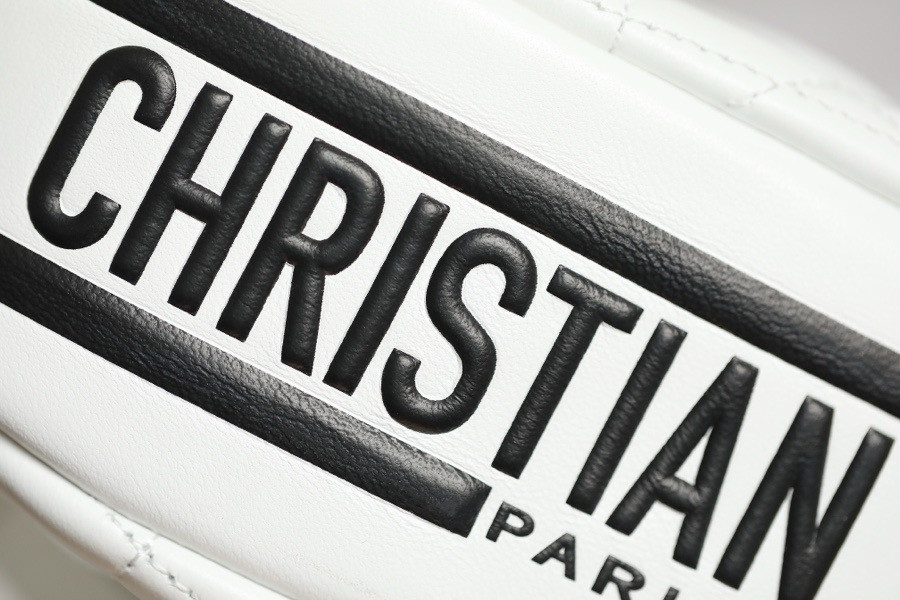 Lambskin Cannage Small D*0r Vibe Hobo Bag White