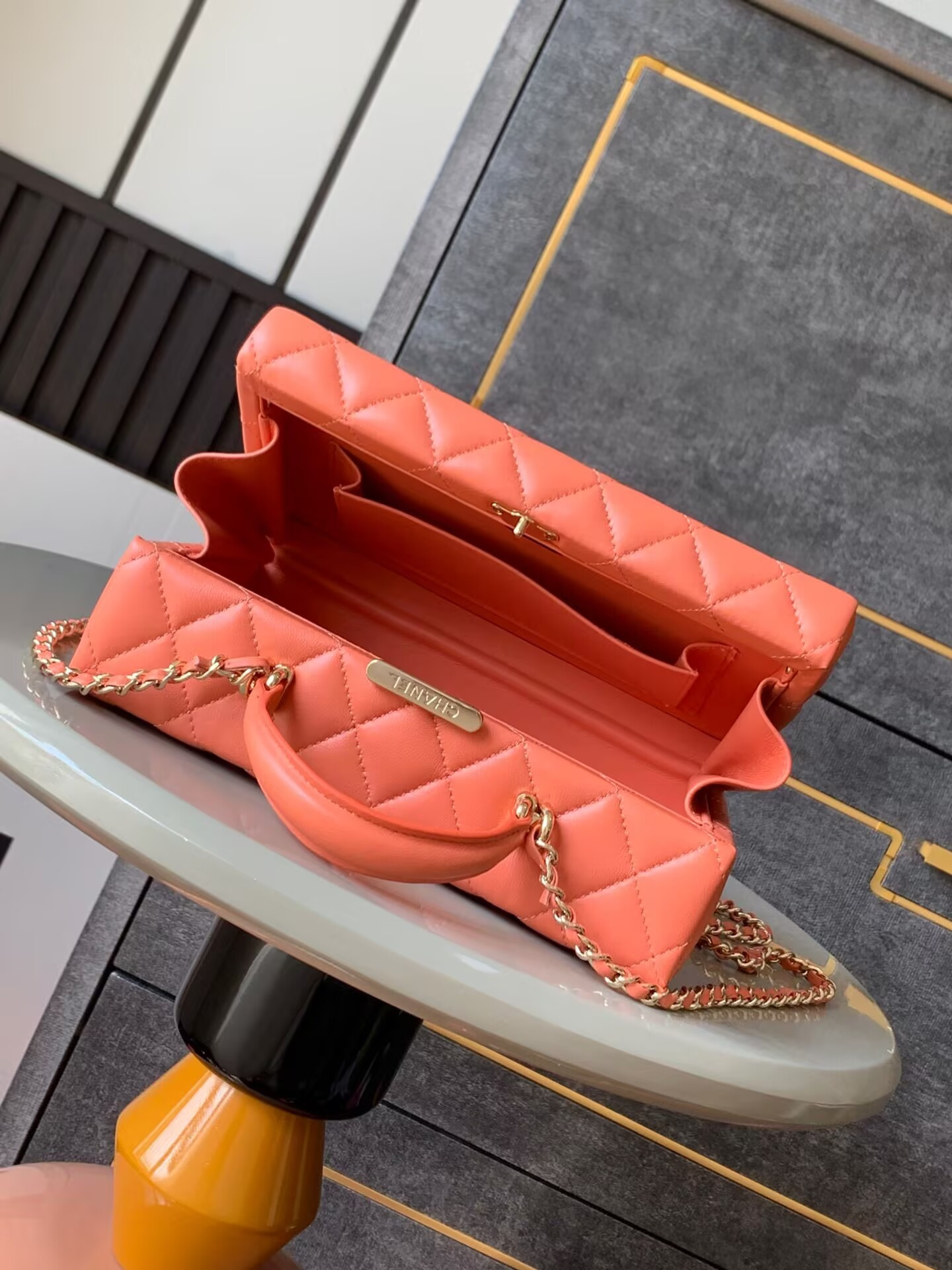 Ch*el Box bag 15x22x7.5cm