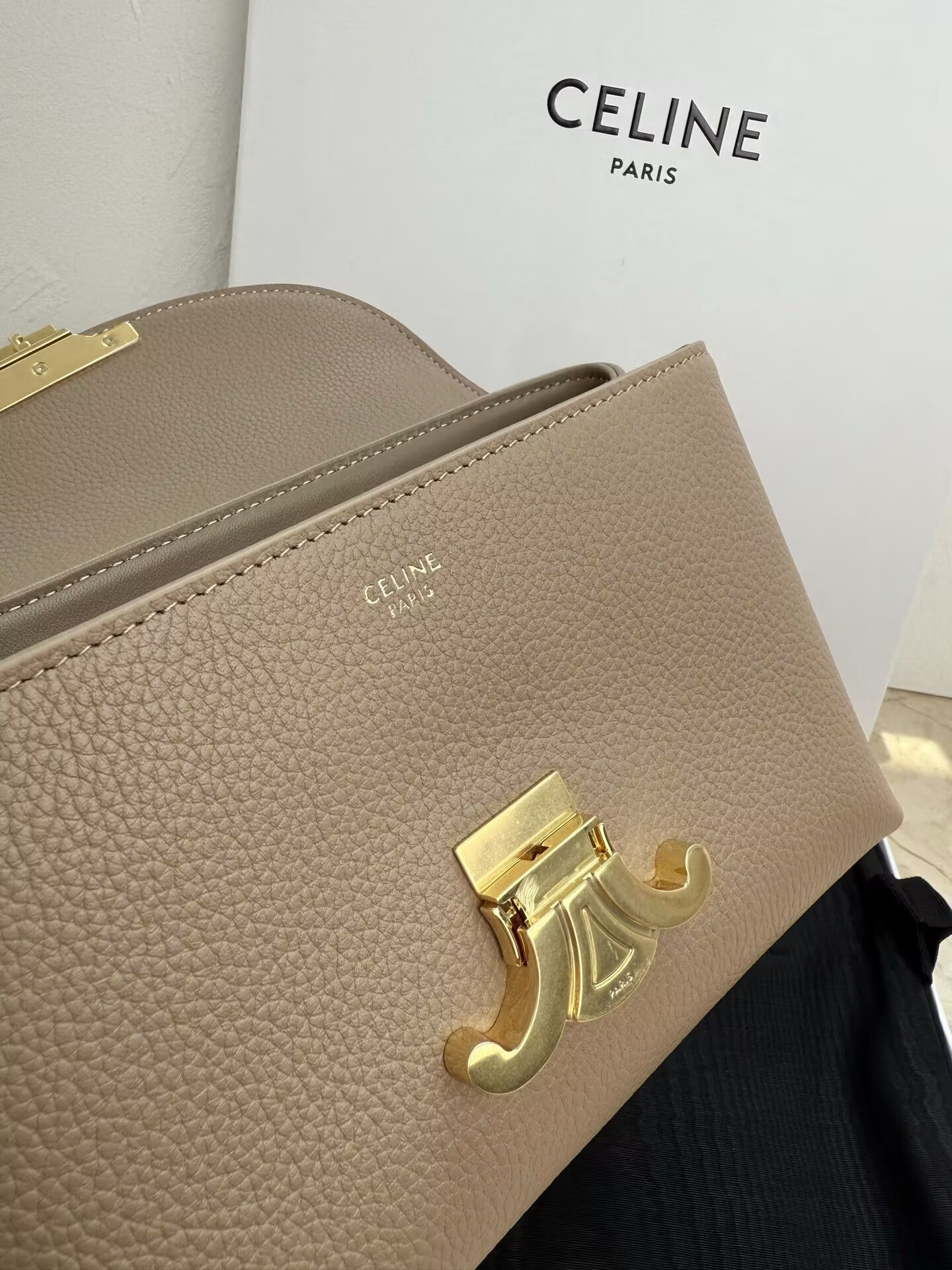 Ce**e Teen Nino Bag In S*pple Graind Calfskin 20.5x13x8cm