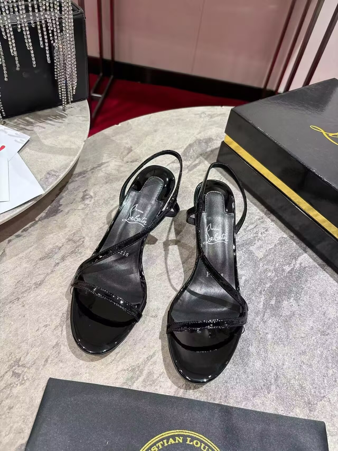 UA Ch**an Louboutin Rosalie Sandals