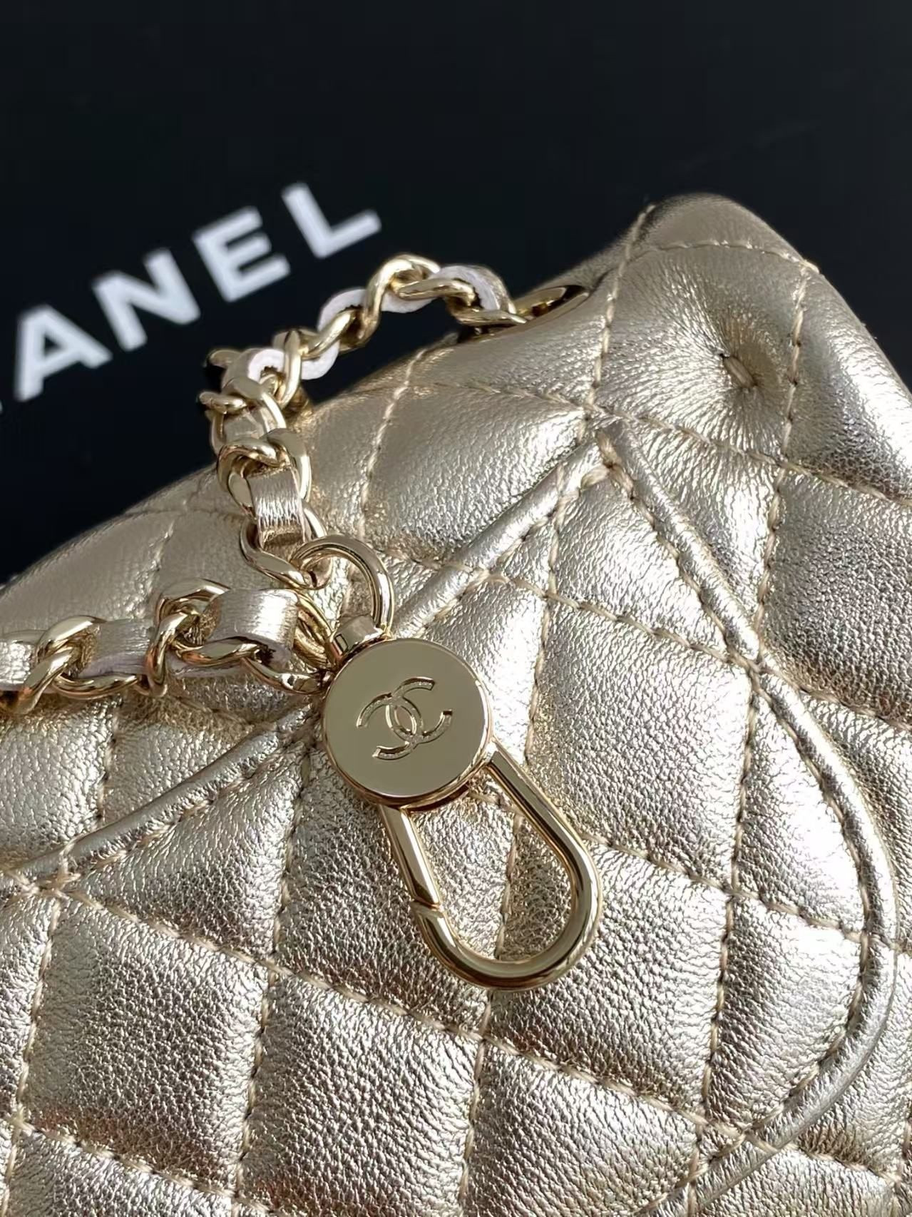 Ch*el Classic Mini Bag with Hook 8x12.5x5cm