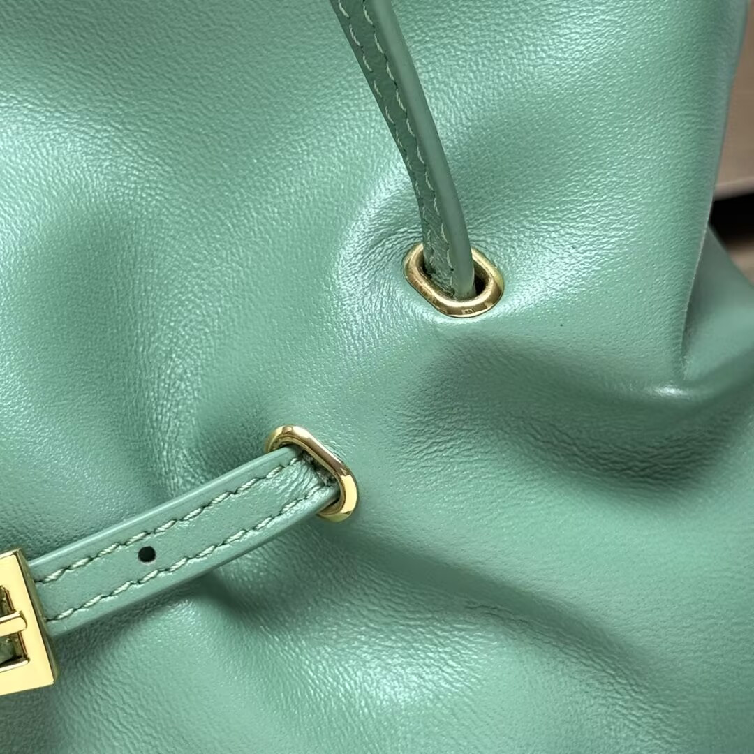 Pra*a Slouchy Lambskin Leather Shoulder Bag 25x18.5x11.5cm