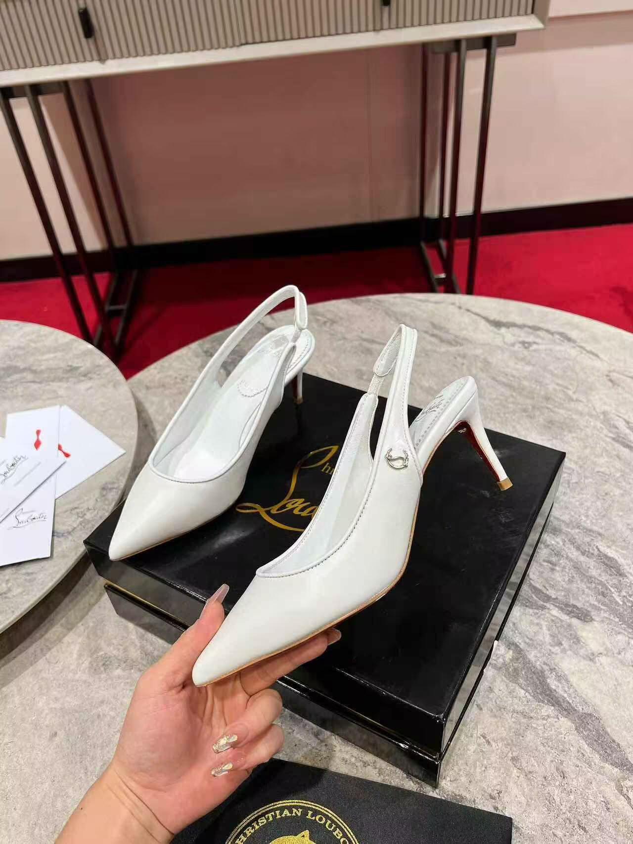 UA Ch**an Louboutin Sporty Kate Sling 65mm