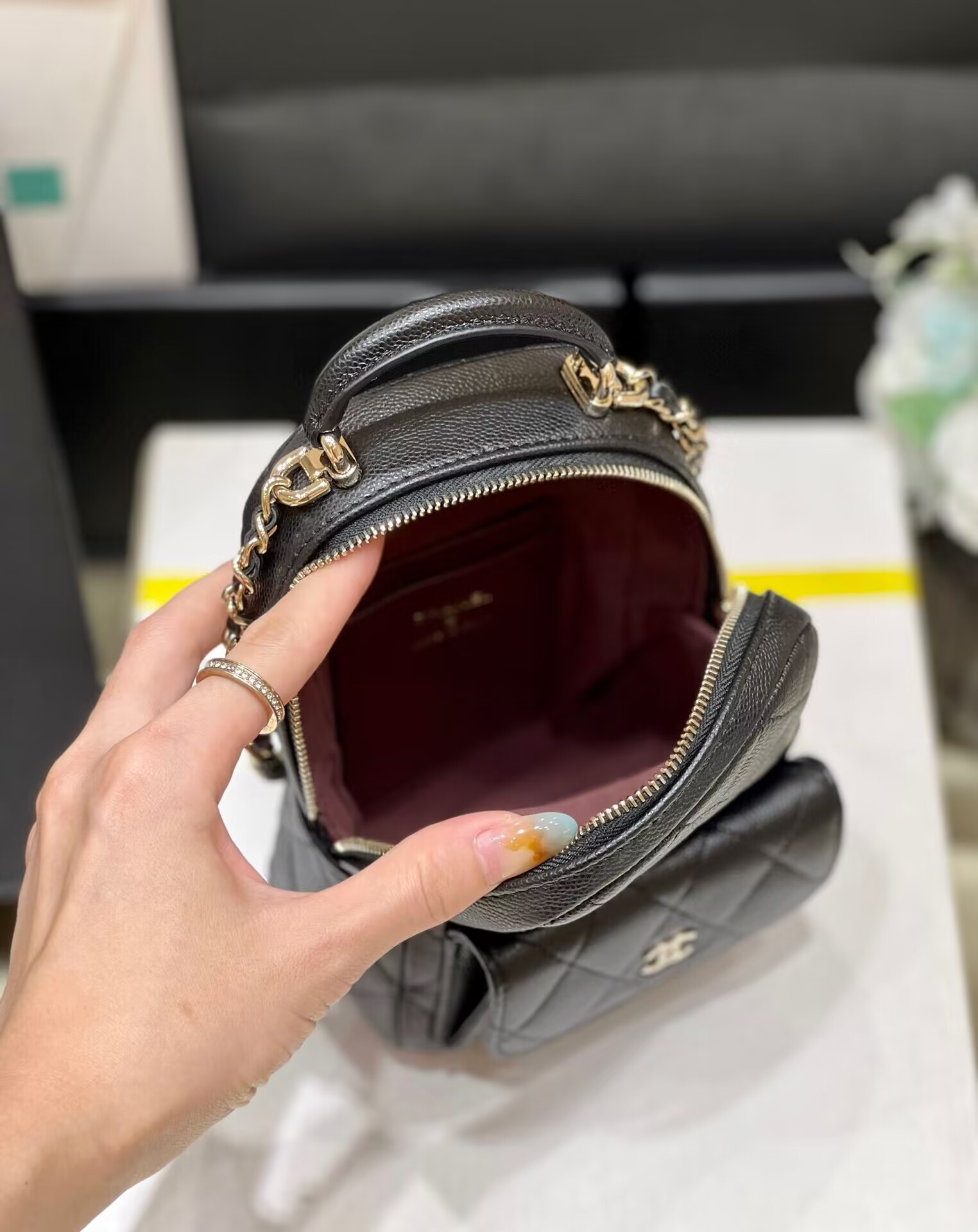 Ch*el Mini Backpack 18×13×9cm