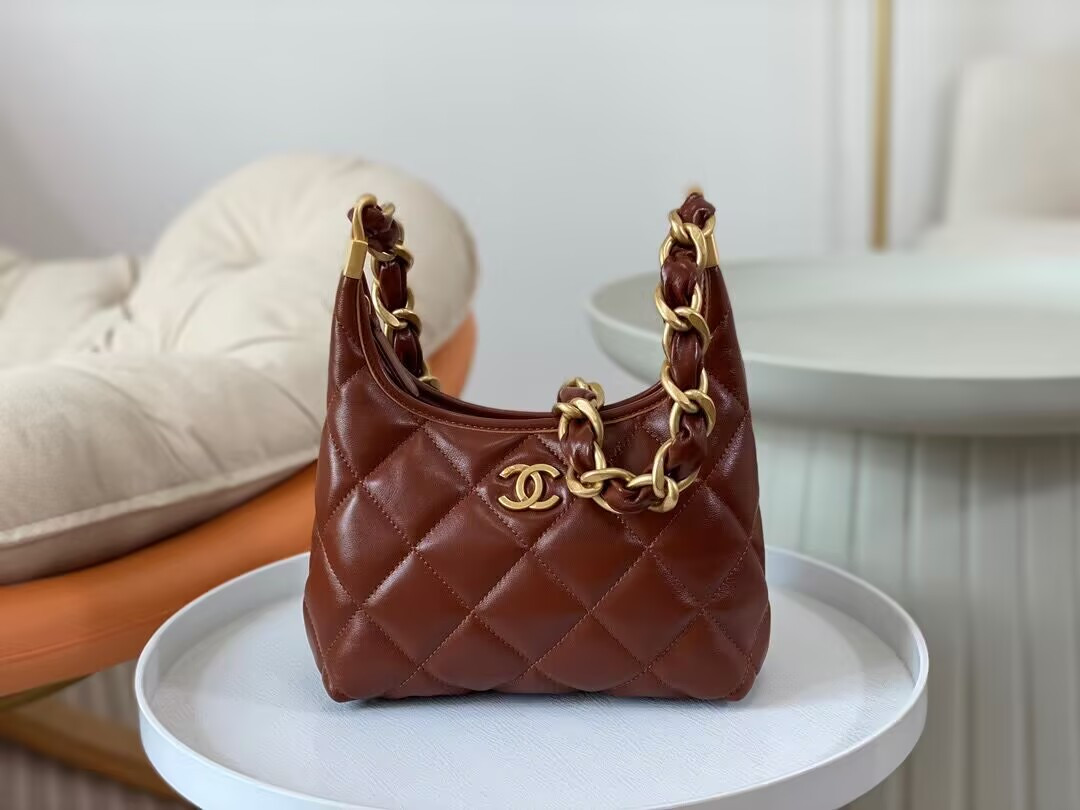 Ch*el 24a Hobo Bag 19×22×8.5cm