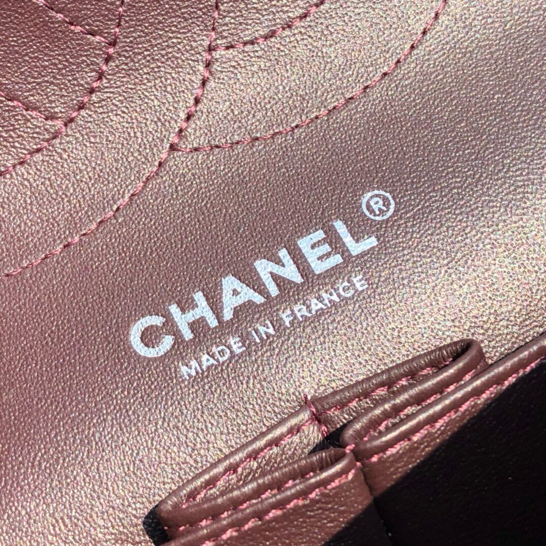 Ch*el Classic Flap Jumbo 30cm CF black Silver  7.6 × 11.7 × 3.9 in