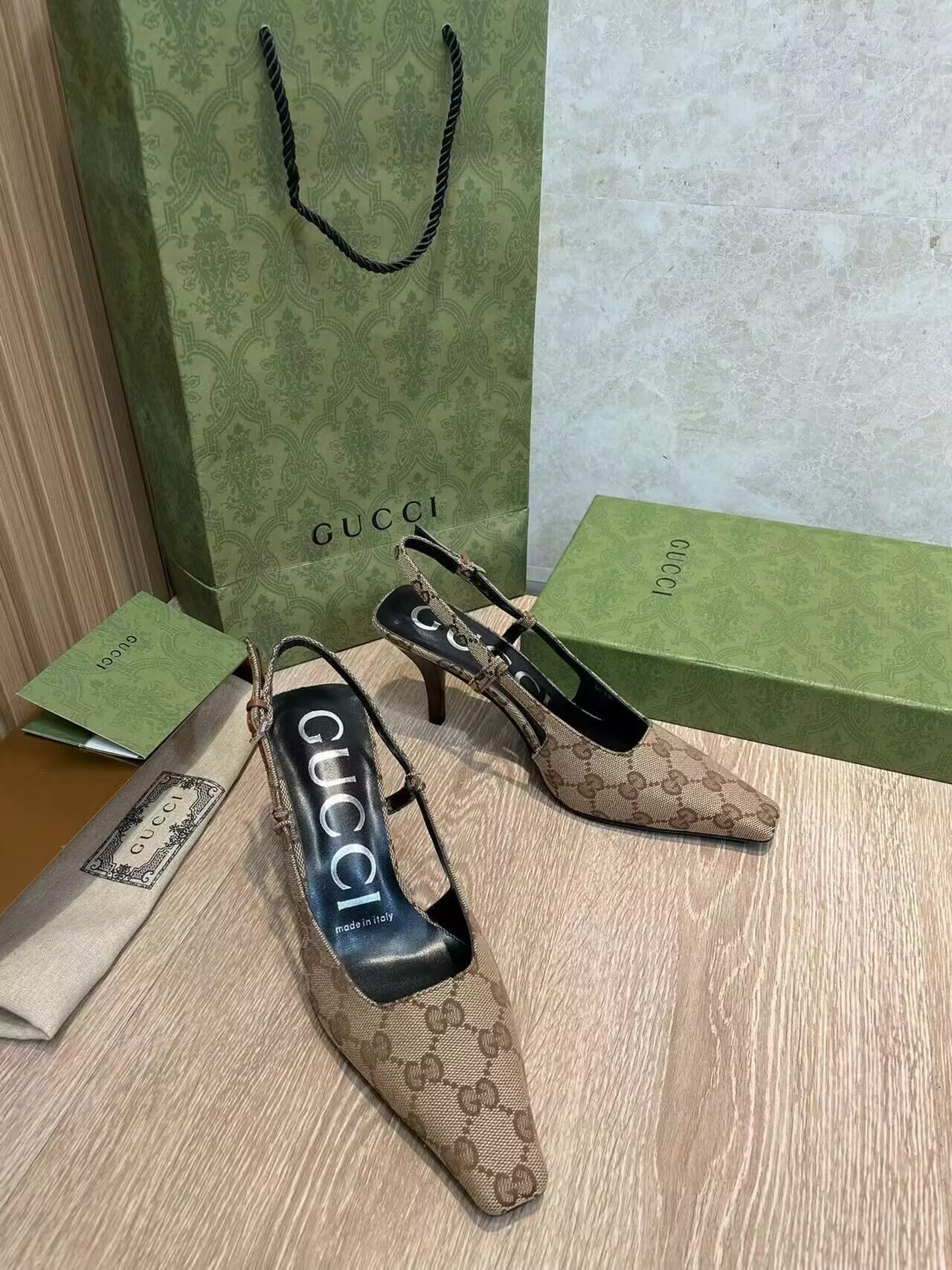 UA G*u*i GG Slingback Pump