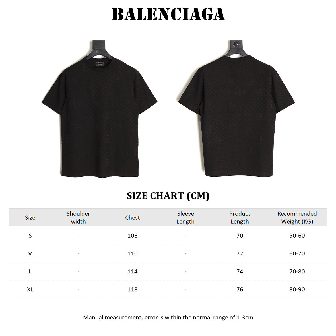 Ba*len*cia*ga 25ss Short-sleeved T-shirt