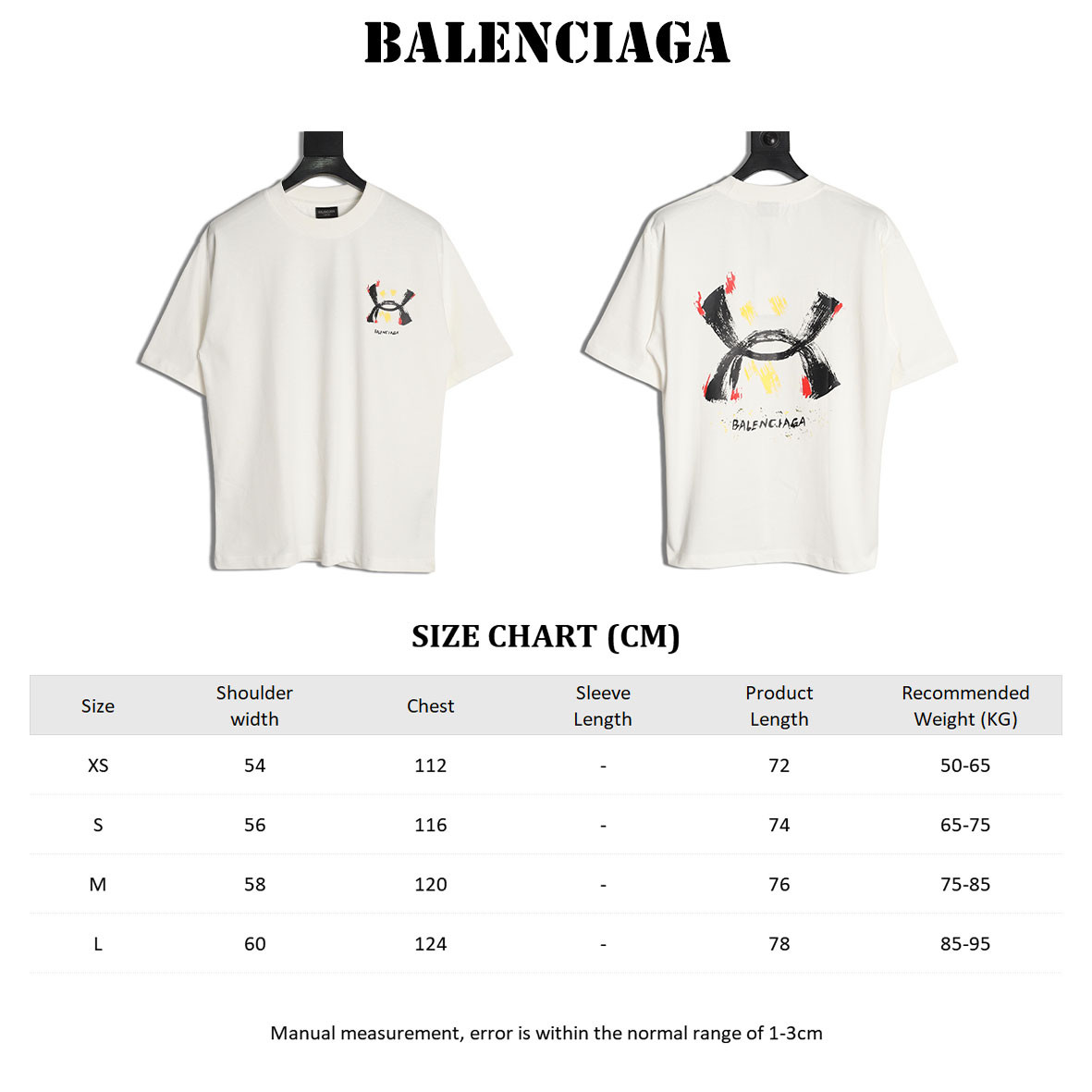 Ba*len*cia*ga 25ss Short-sleeved T-shirt