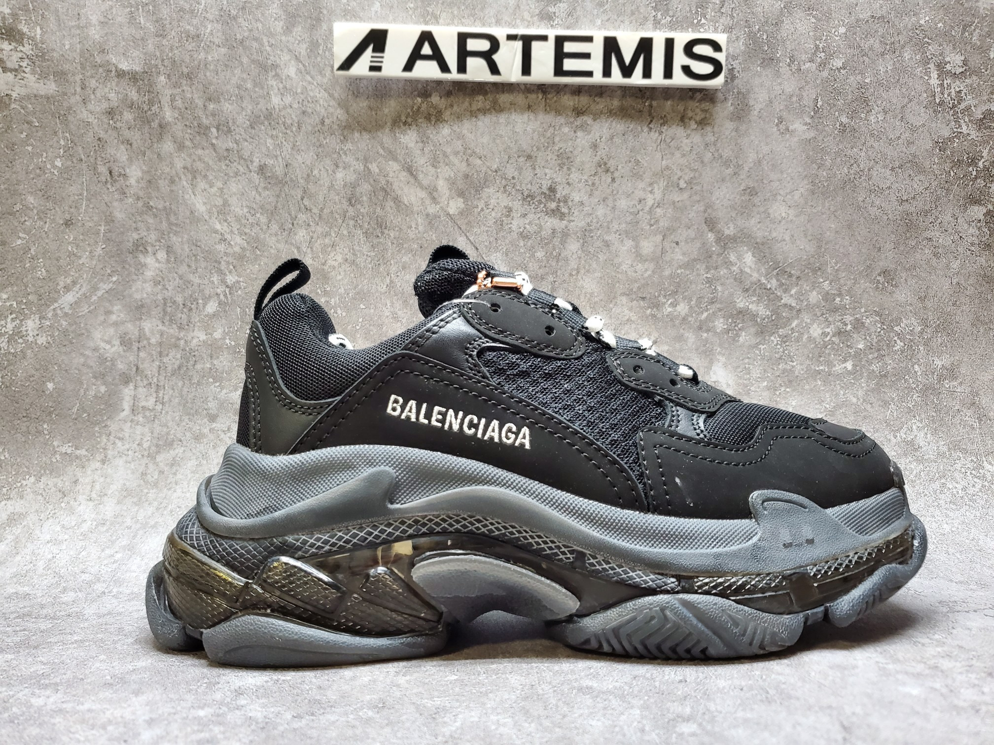 Balenciga Triple S Black Clear Sole