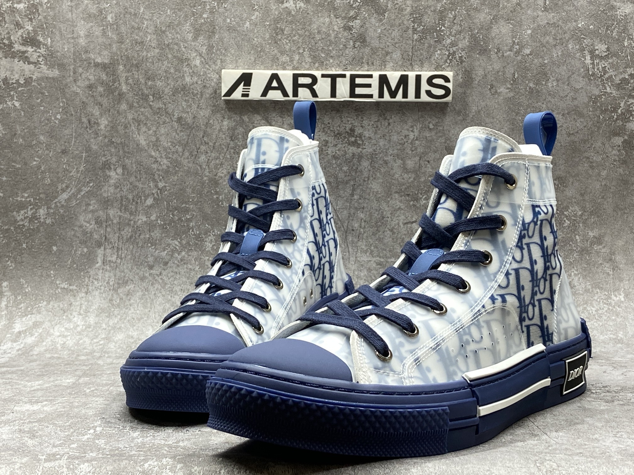 D*0r B23 High Top Blue Oblique