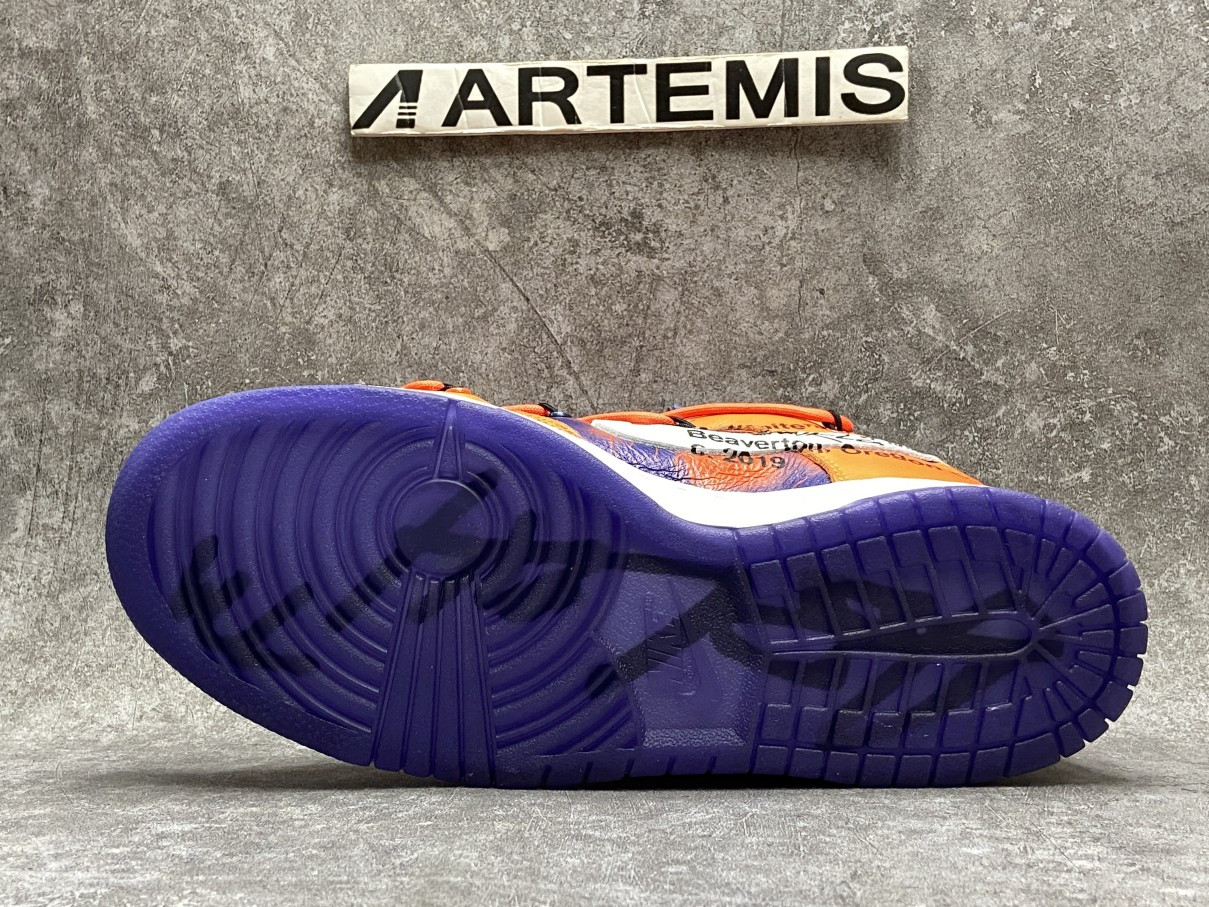 OFF WHITE x Nike Dunk Low x FL Orange Navy Blue White