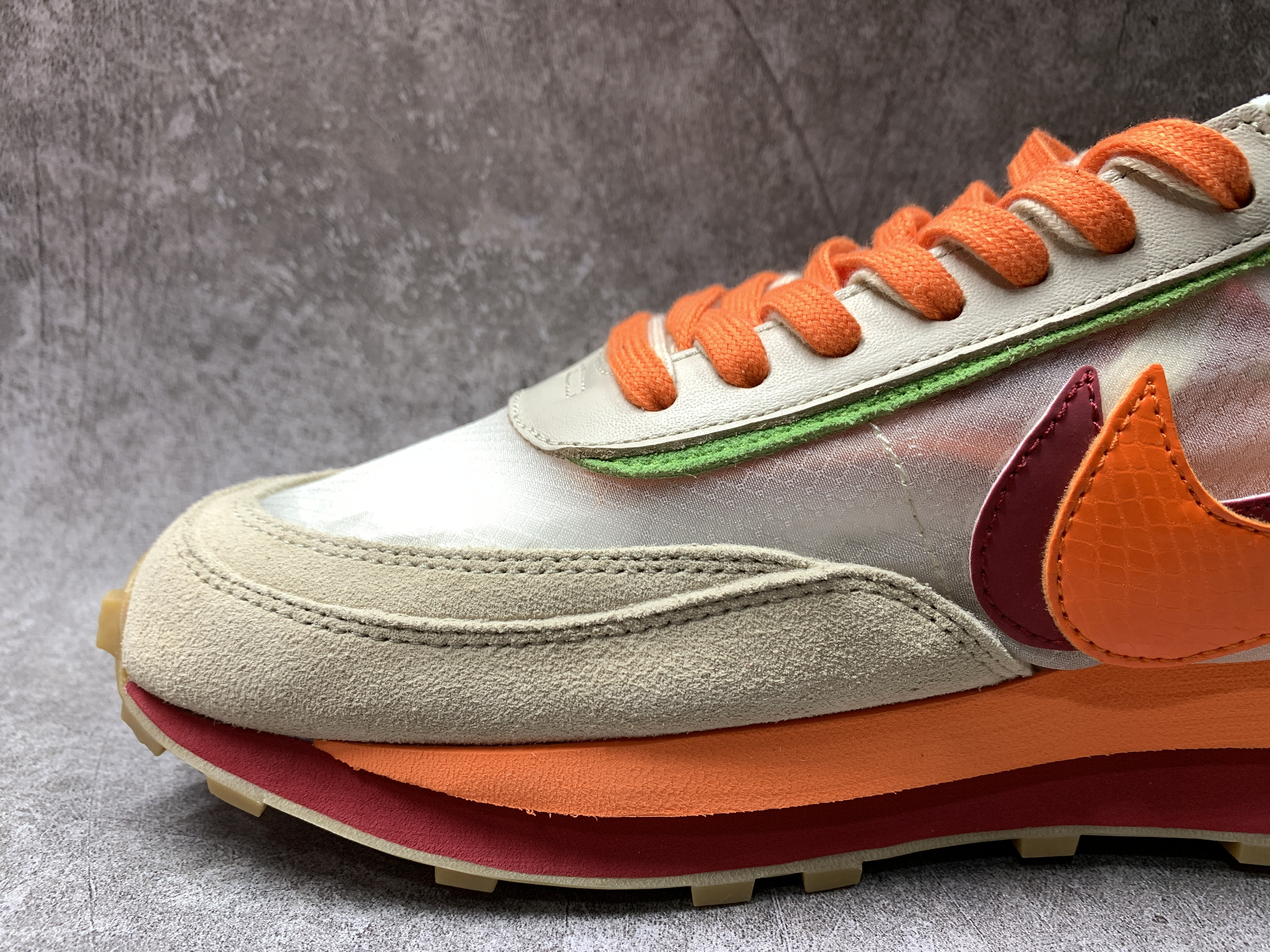 Nike LDWaffle CLOT sacai Net Orange Blaze
