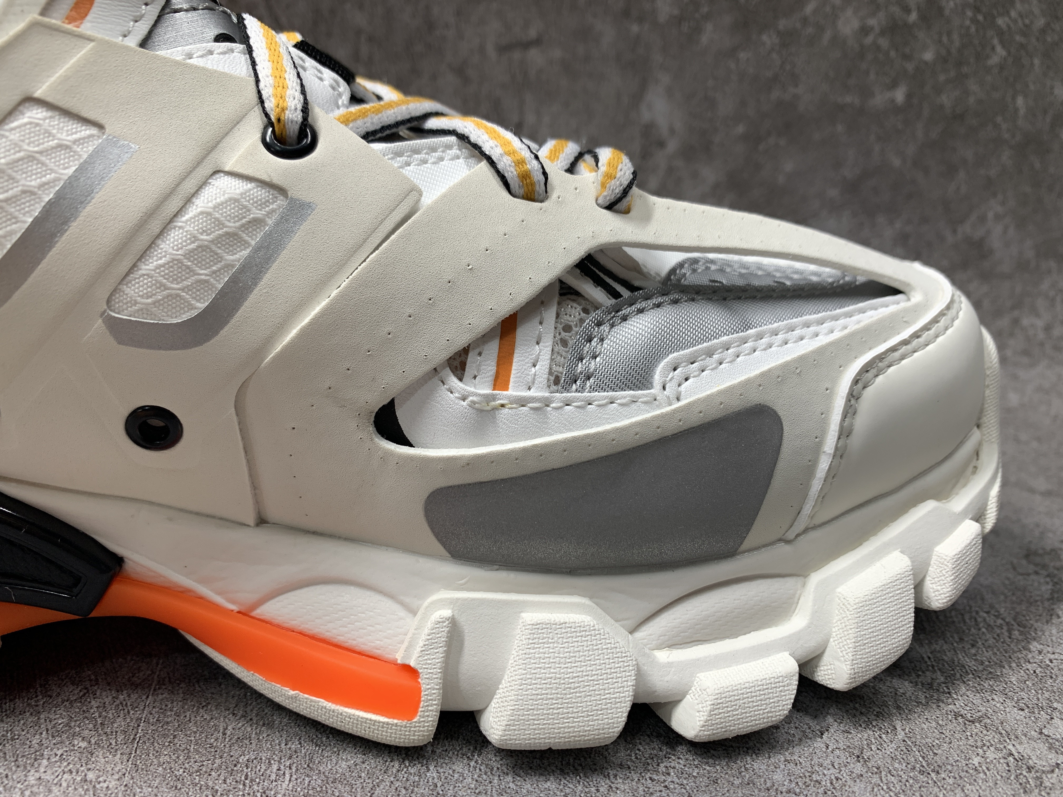 Balenciga Track Mule White Orange