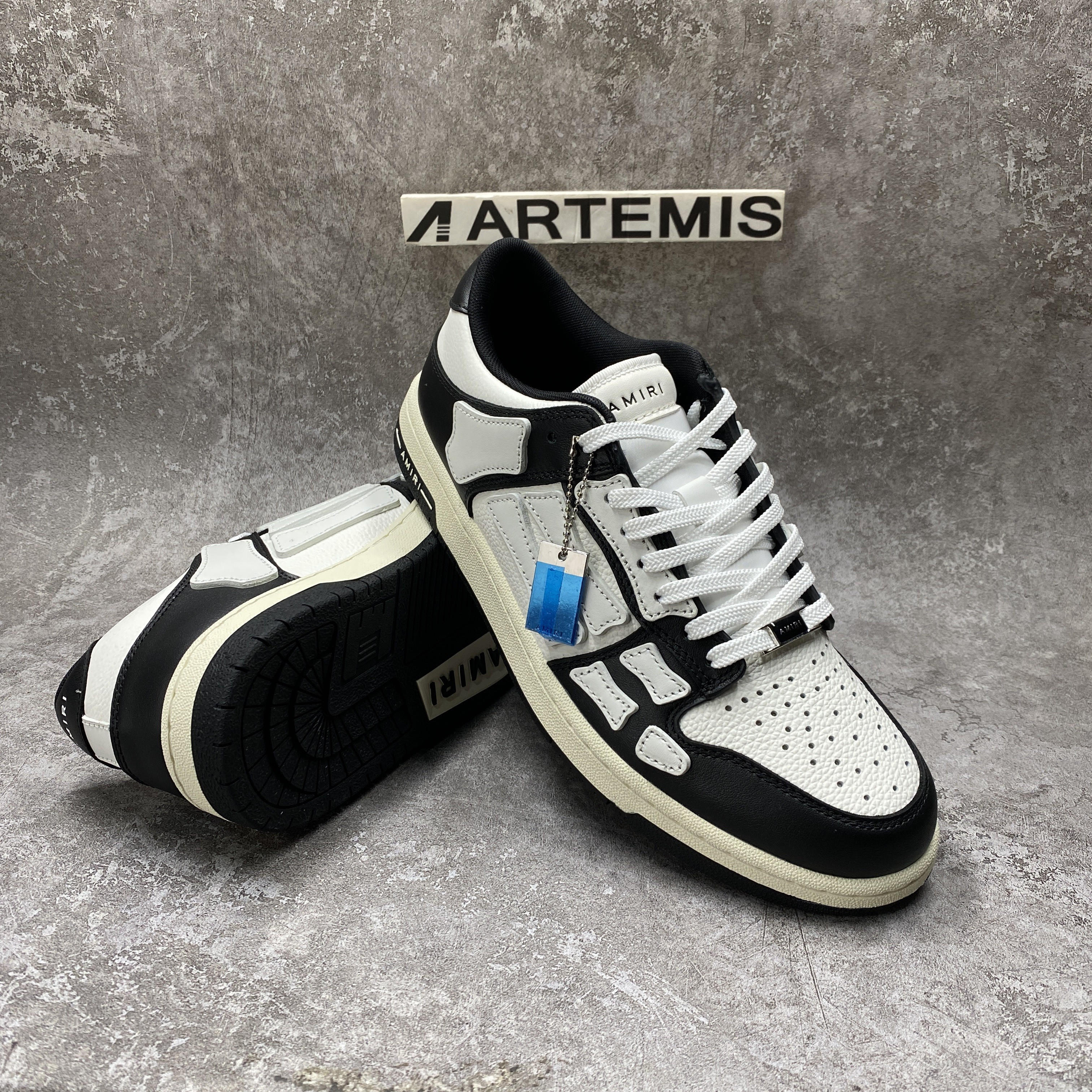 Amiri Skel Top Low Black White