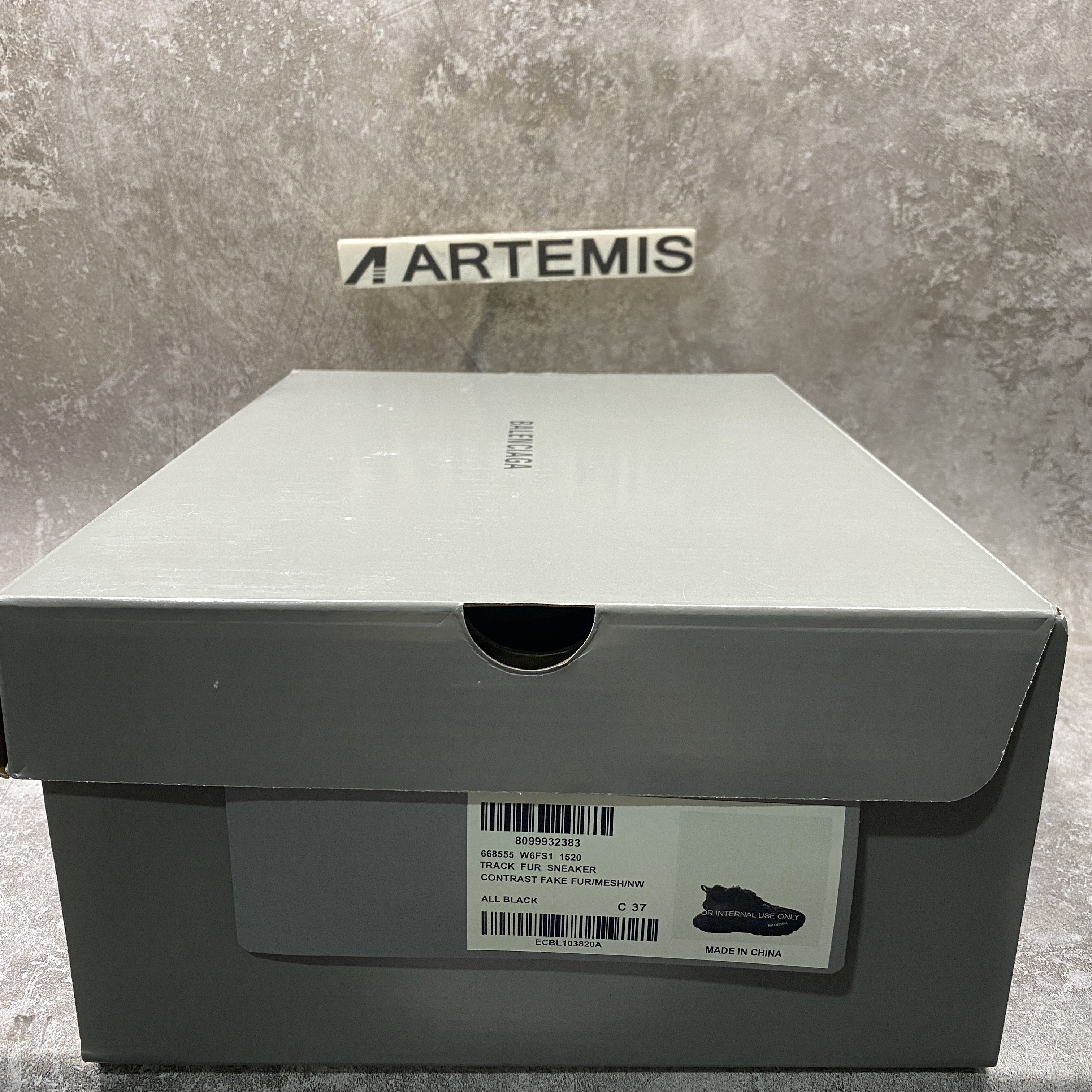 Balenciga Track Sneaker Black Fur