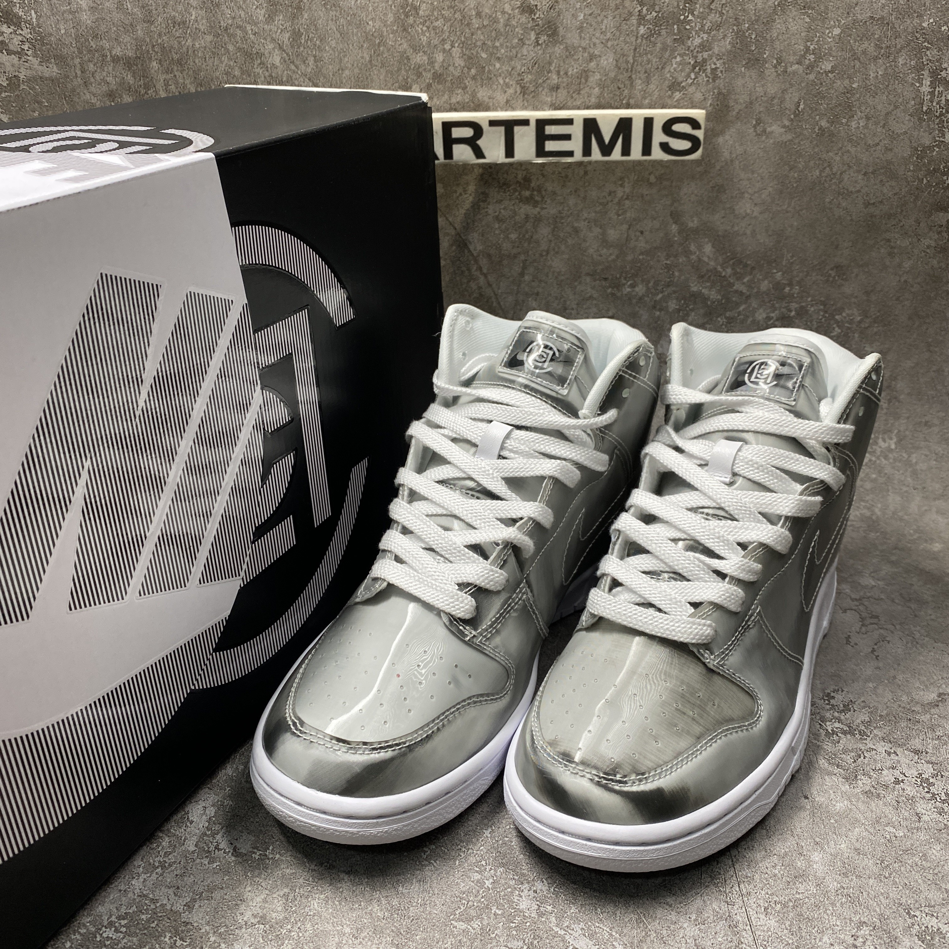 Nike Dunk High CLOT Metallic Silver
