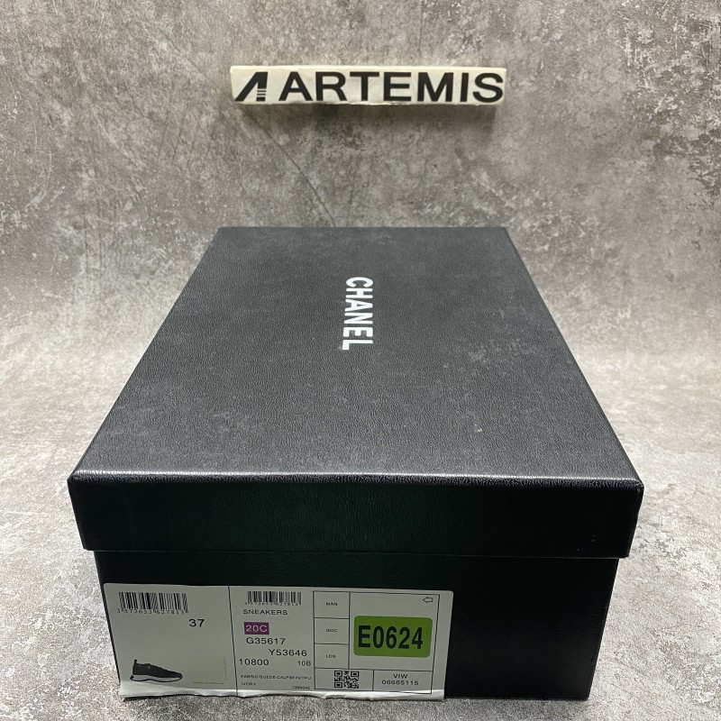 Ch*el Low Top Trainer Velvet Black