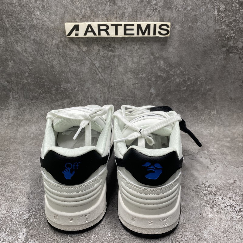OFF-WHITE Out Of Office OOO 30 MM Low Tops Black White Blue
