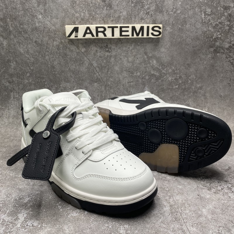 OFF-WHITE Out Of Office OOO 30 MM Low Tops Black White Blue