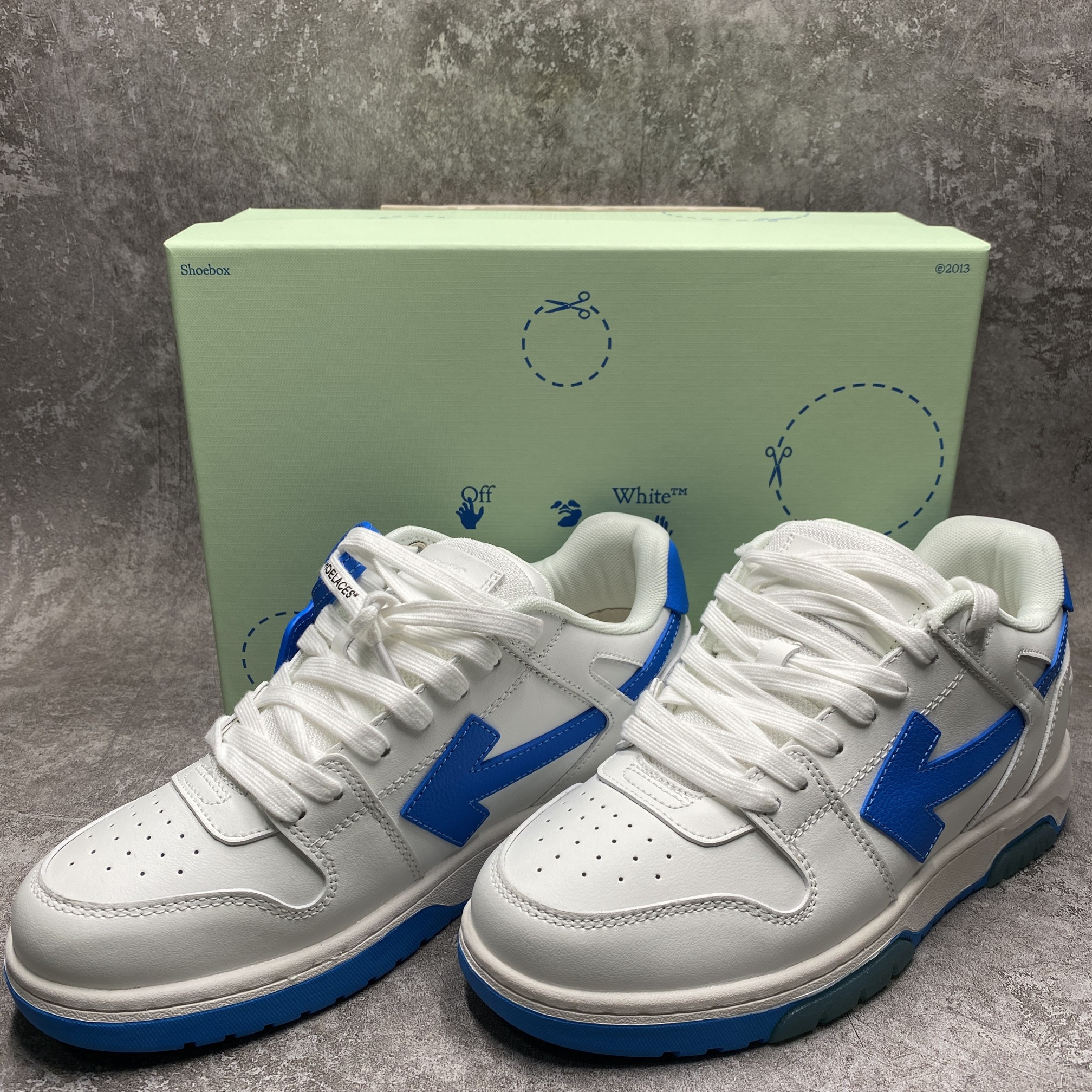 OFF-WHITE Out Of Office OOO Low White Blue