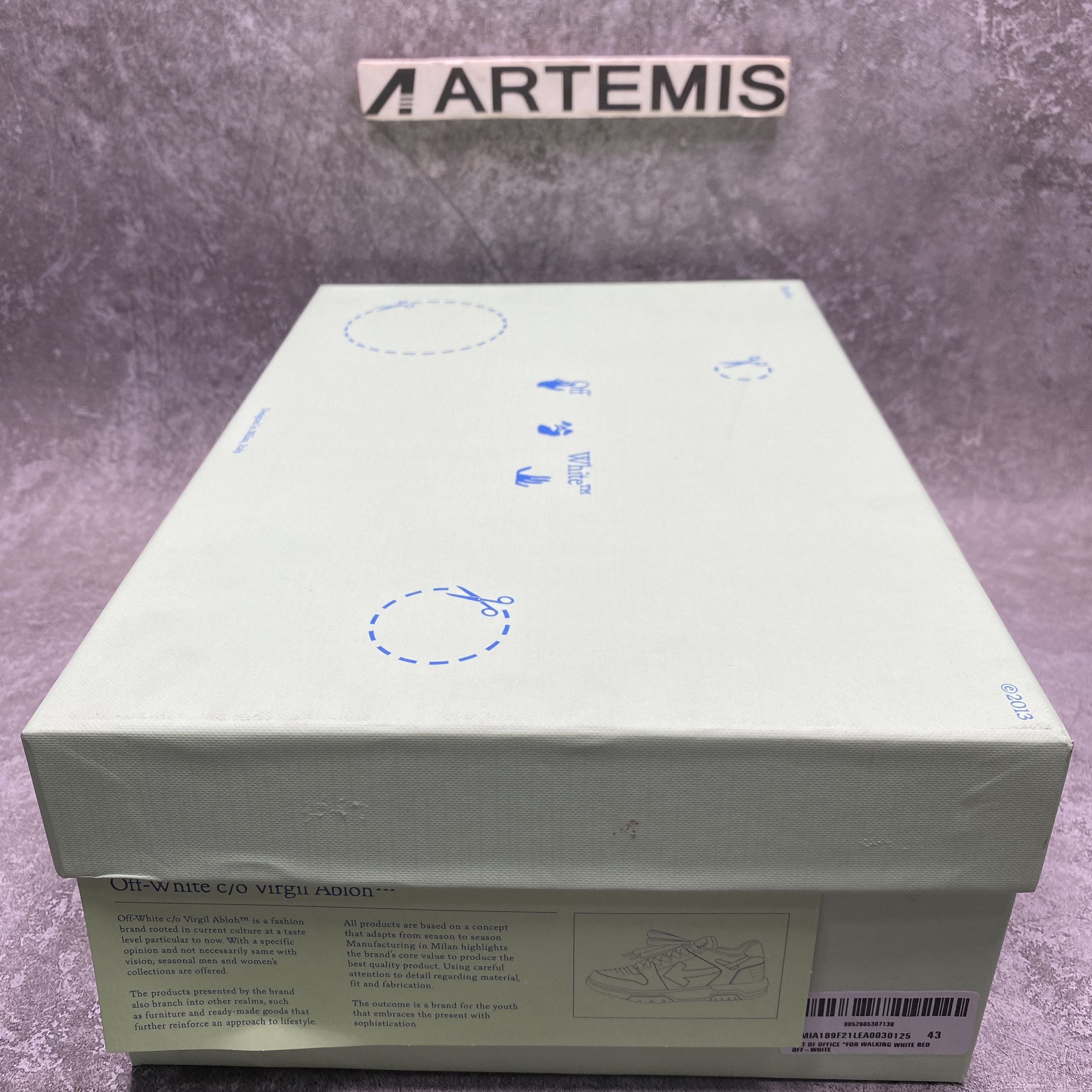 OFF-WHITE Out Of Office OOO Low Tops For Walking White White Red FW21