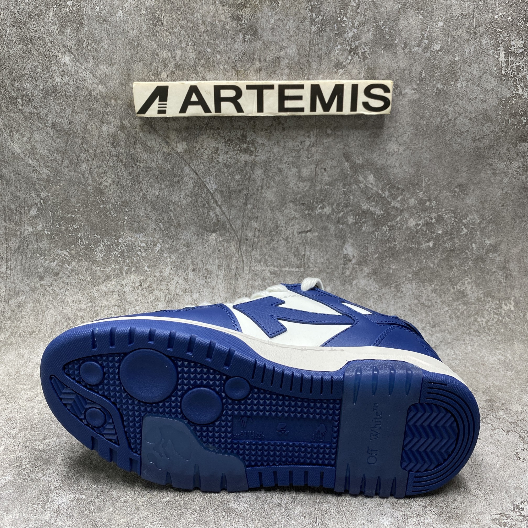 Off-White Out Of Office Leather Sneaker Dark Blue White