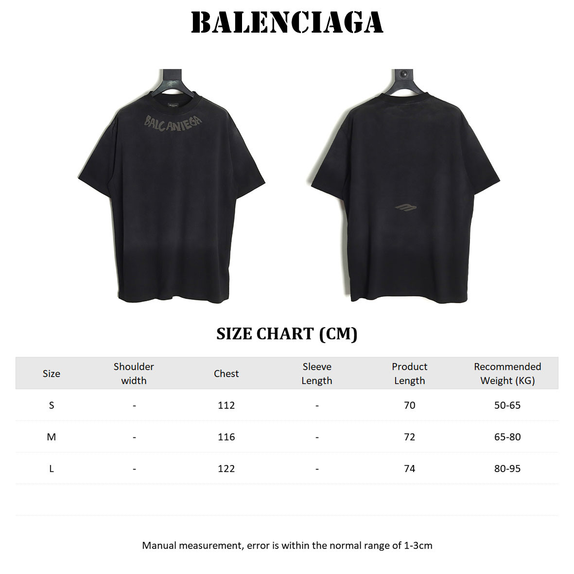 Ba*len*cia*ga Short-sleeved T-shirt