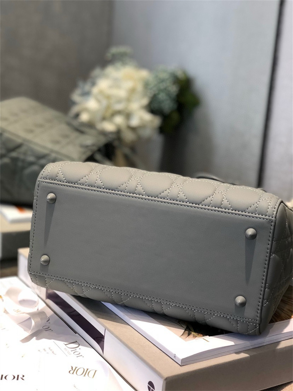 Medium Lady D*0r Bag 9.5 x 8 x 4.5 inches